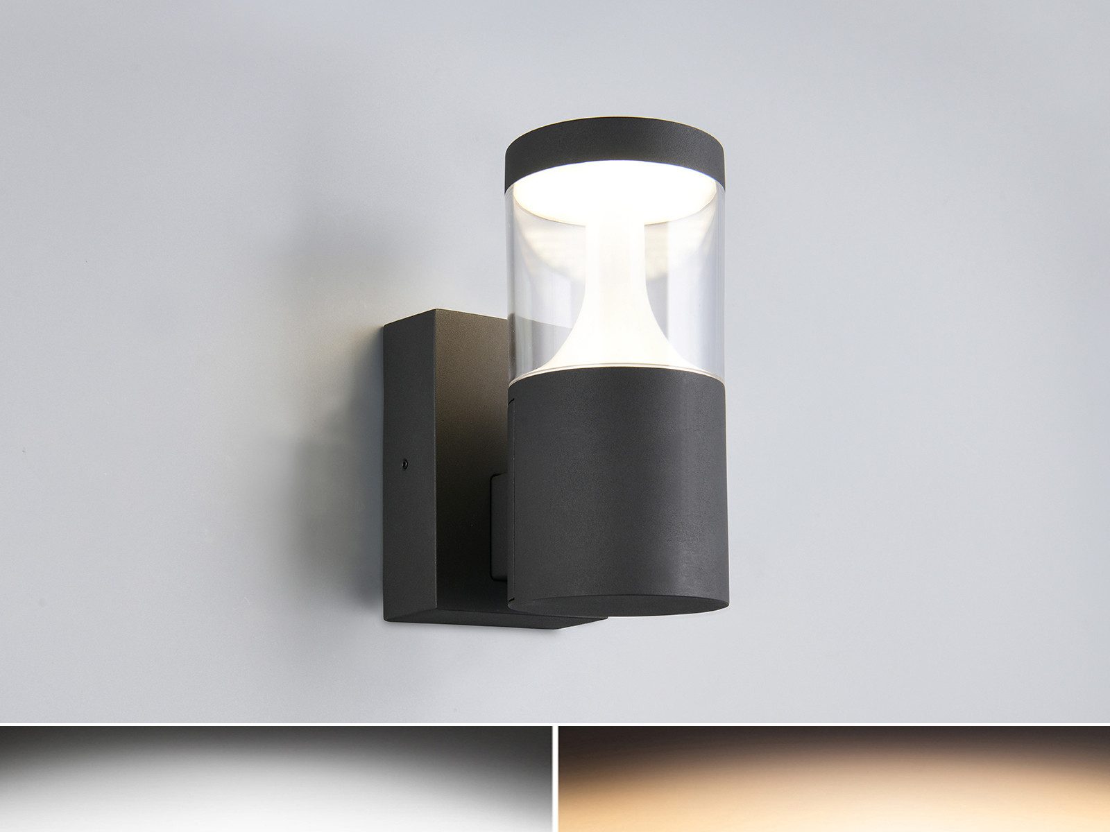 TRIO Leuchten LED Außen-Wandleuchte 2er SET für Reihenschaltung, Höhe 24cm, Dimmfunktion, LED fest integriert, Warmweiß, Neutralweiß, Haus-Wand Außenleuchten, besonders wetterfeste Fassadenbeleuchtung