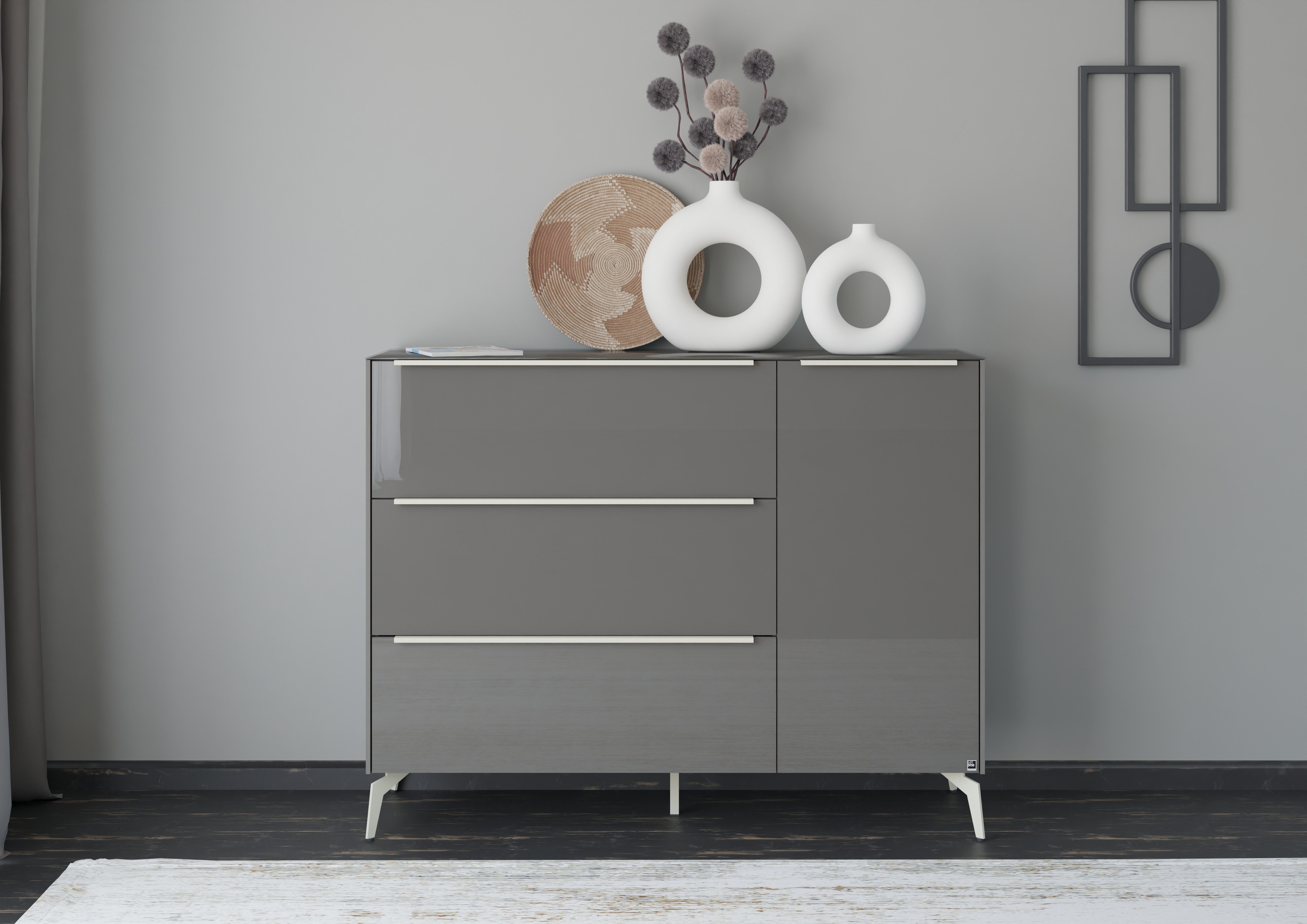 set one by Musterring Sideboard Reno (1 St), Mit Winkelfuß in diversen Farben, 109 cm Höhe & Farbauswahl