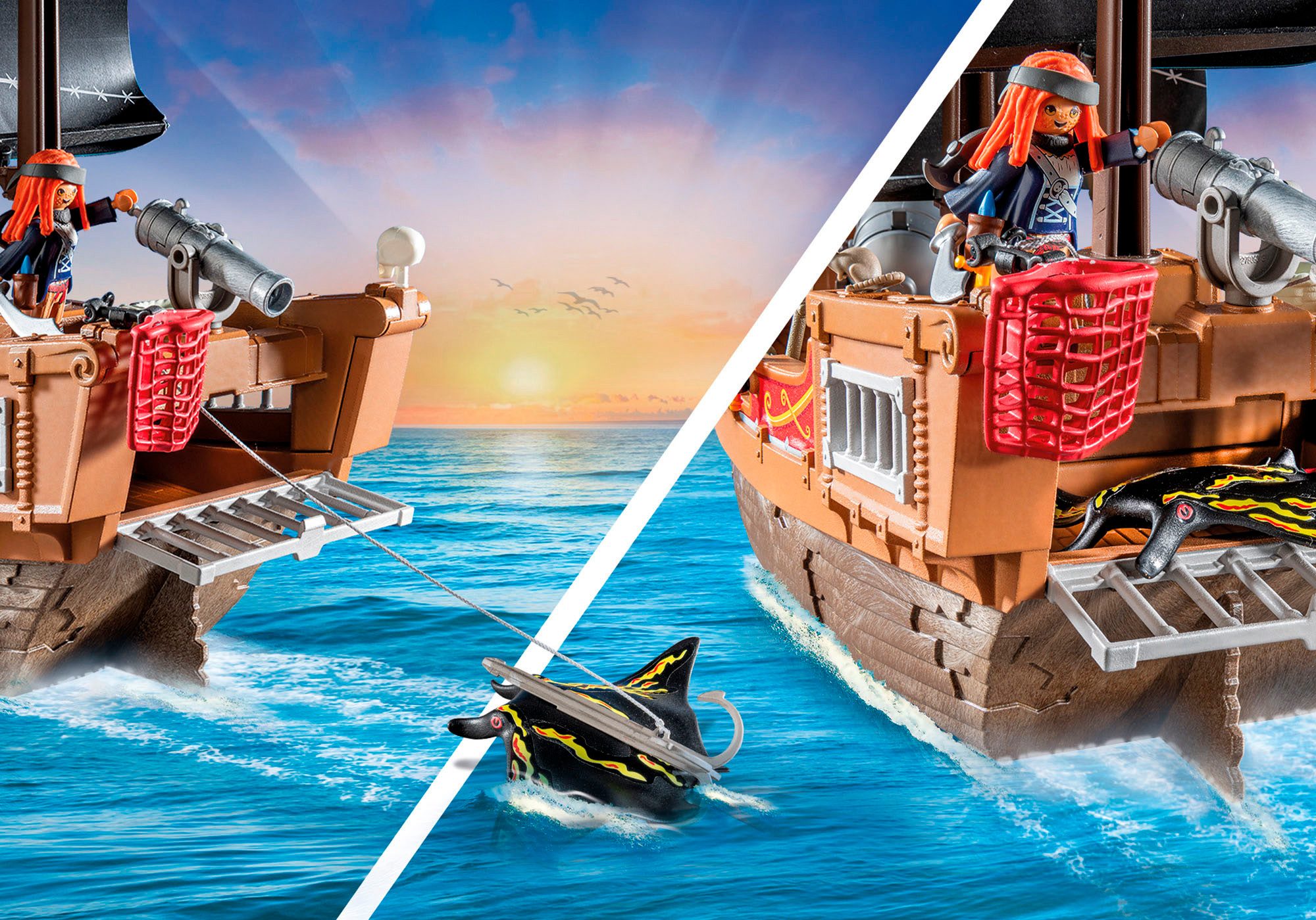 Playmobil® Großes Piratenschiff (71530), Pirates Konstruktions-Spielset, (137 St), Made in Europe