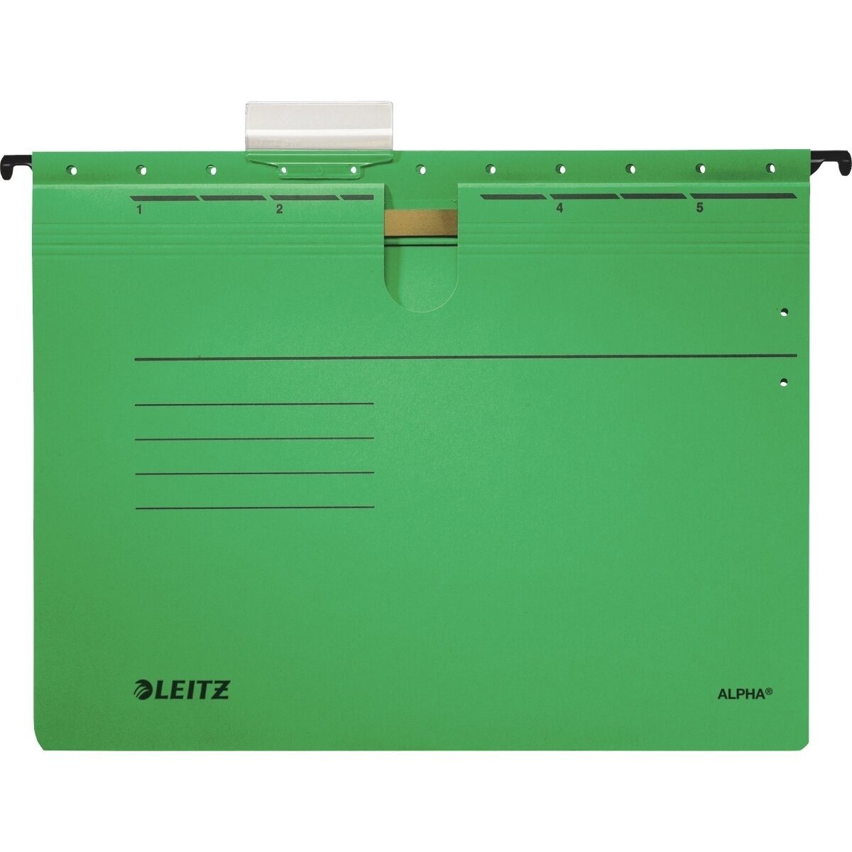 LEITZ Hefter Hängehefter Alpha kaufm. Heftung 250g/qm Karton grün VE=5 Stück