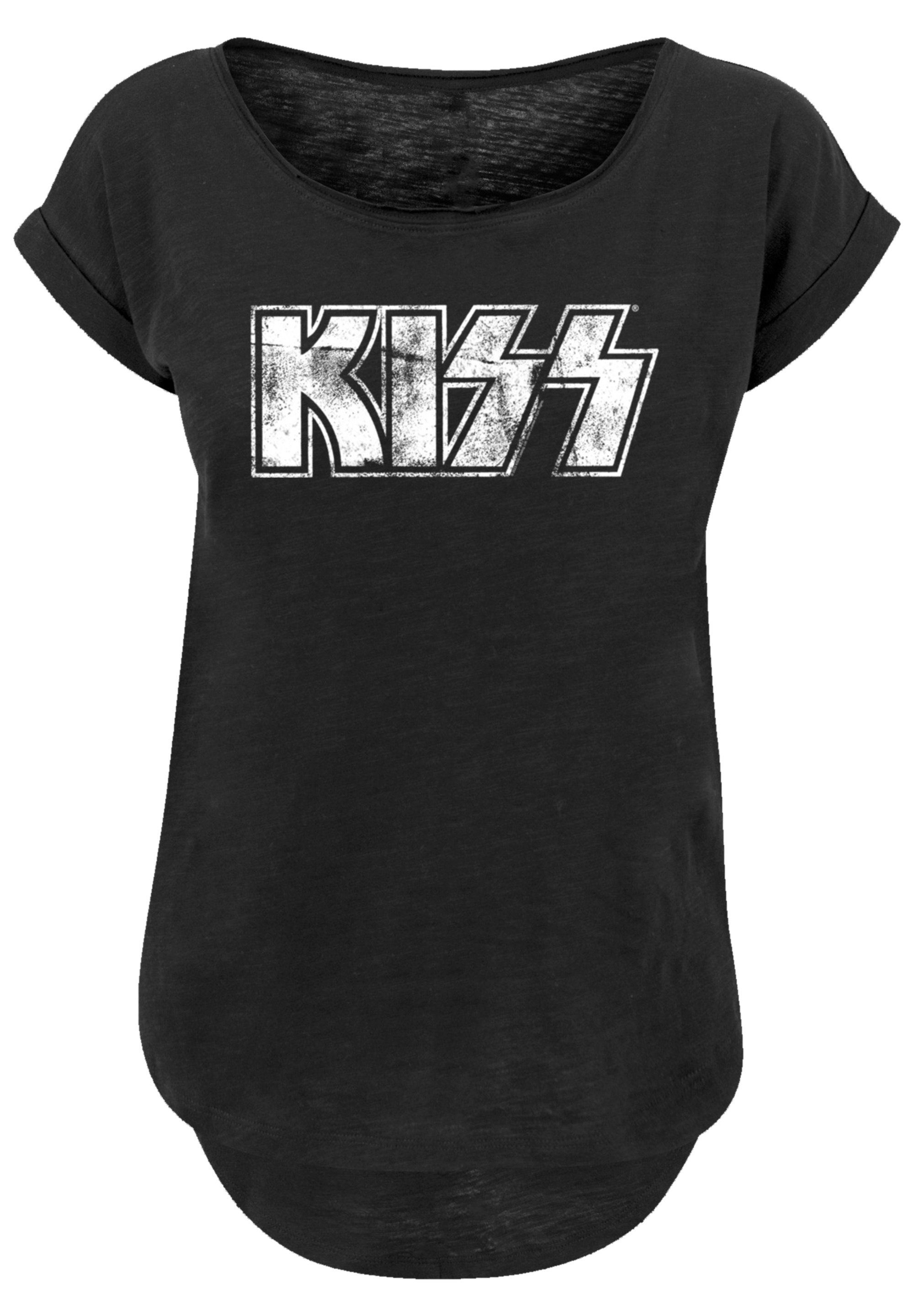 F4NT4STIC T-Shirt Kiss By Logo Band Vintage Off, hohem Sehr Tragekomfort Premium Baumwollstoff weicher Qualität, Rock Rock Musik, mit