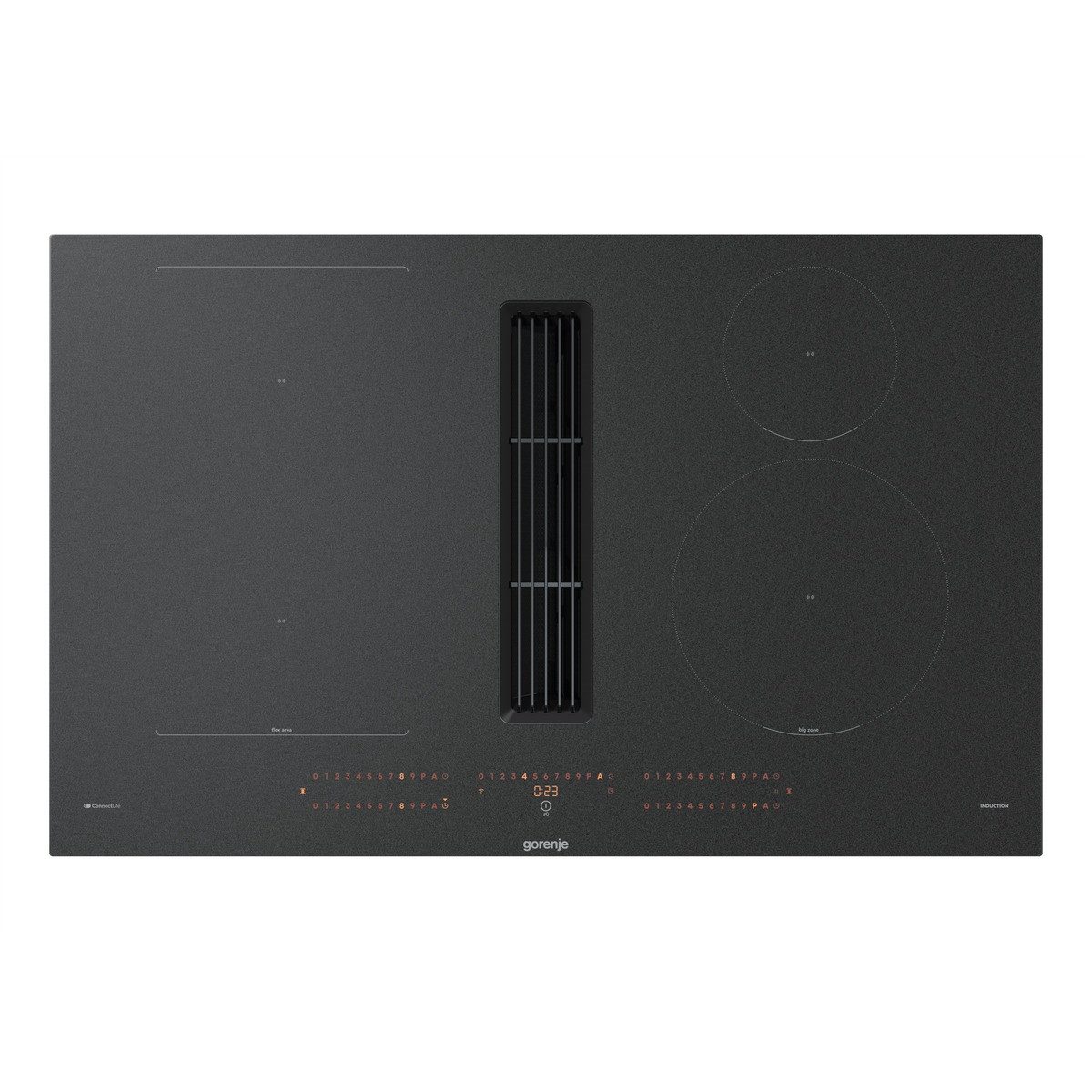 GORENJE Kochfeld mit Dunstabzug GEH8433BSRWF, InfiniteMatt - kratzresistente, matte Kochfeldoberfläche