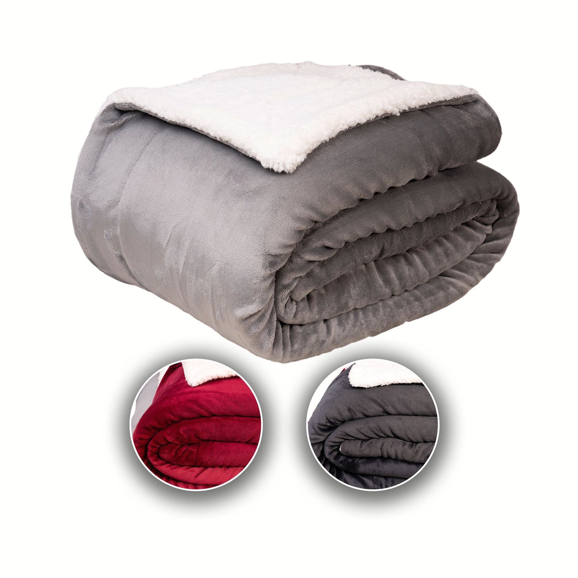 Wohndecke Sherpa Fleecedecke, Oeko-TEX Zertifizierte, Komfortec, günstig online kaufen