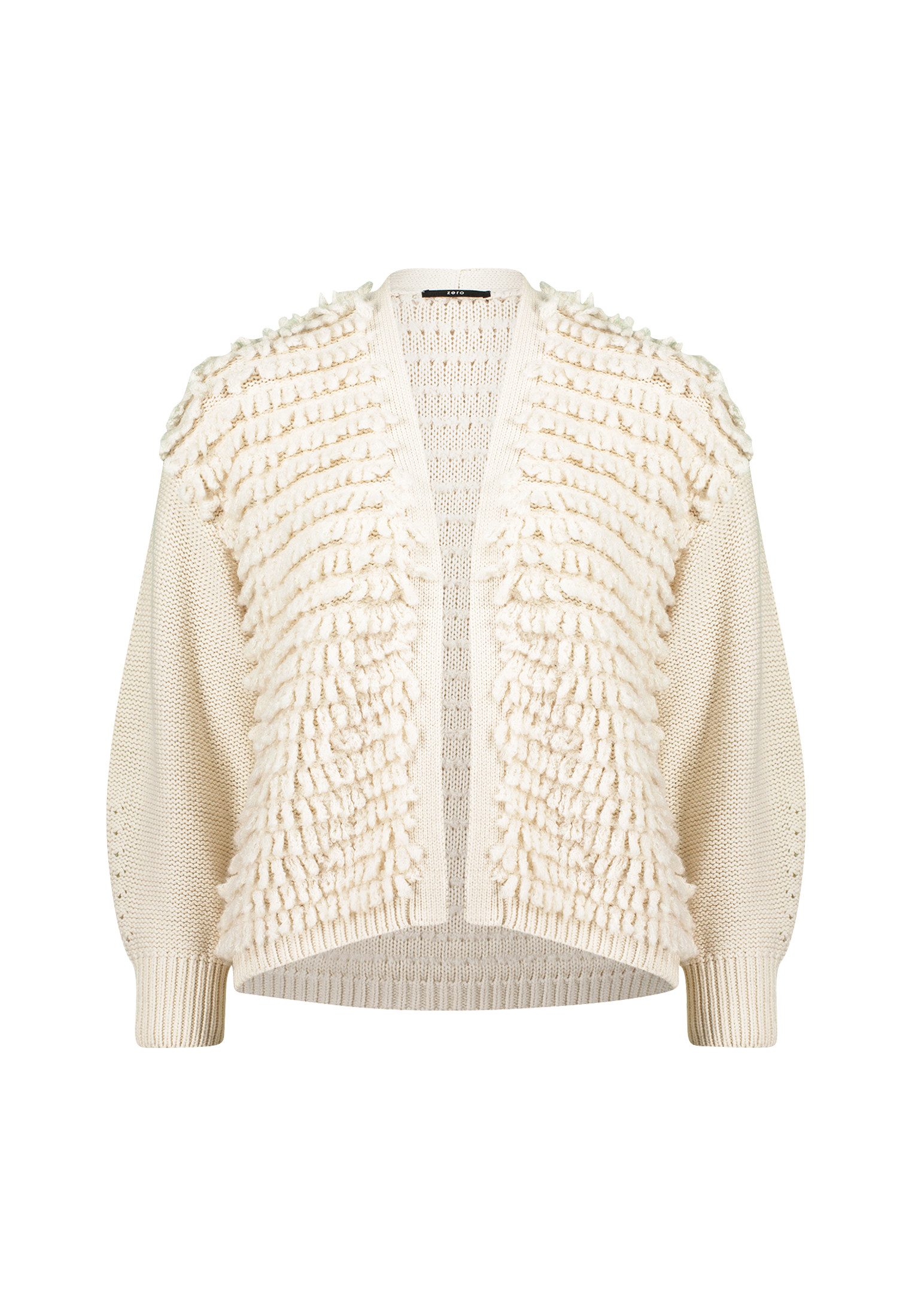 Zero Strickjacke Damen Strickjacke offener Style (1-tlg) Fransen günstig online kaufen