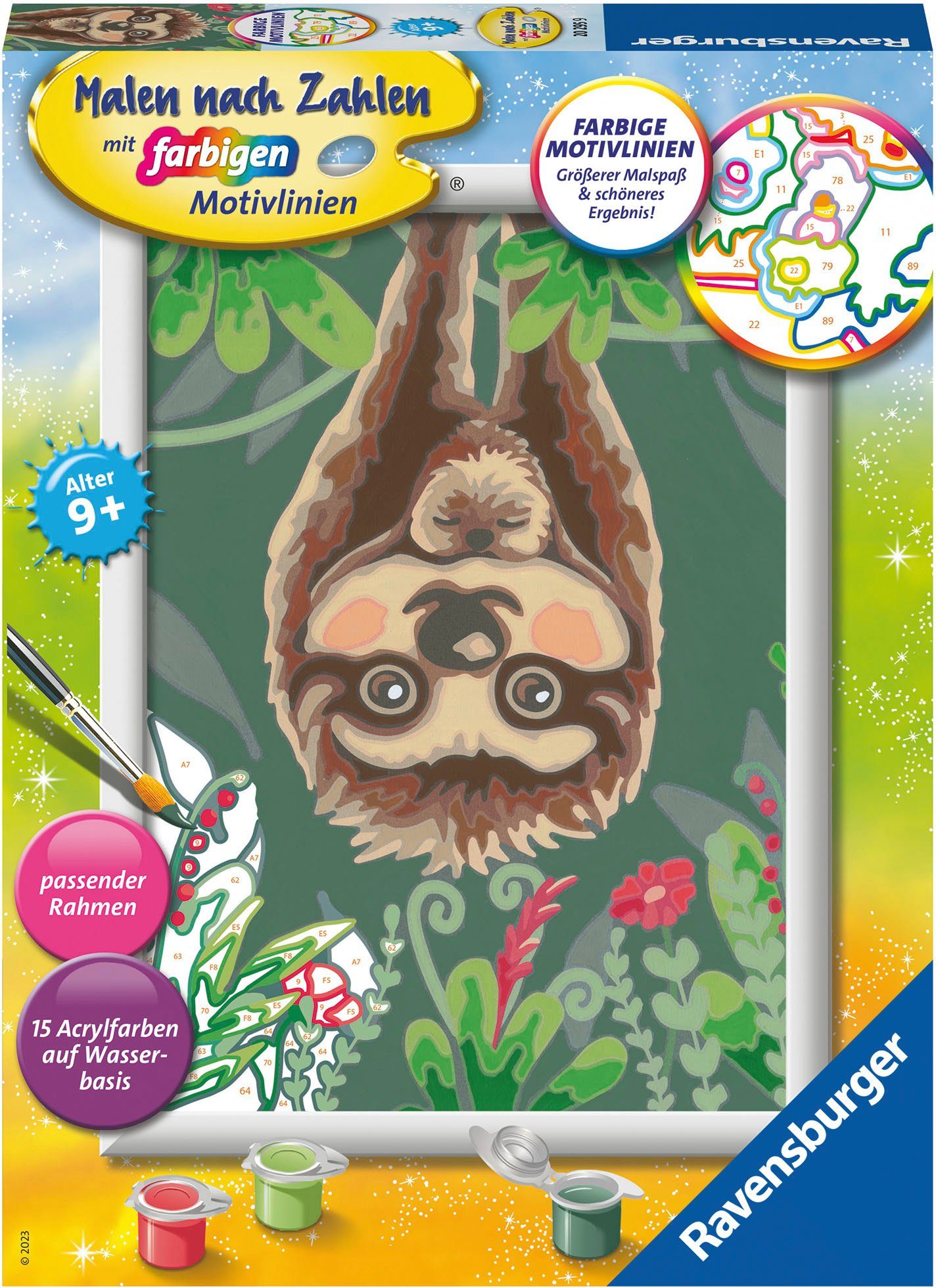 Ravensburger Раскрась по номерам Faultier-Liebe, Made in Europe