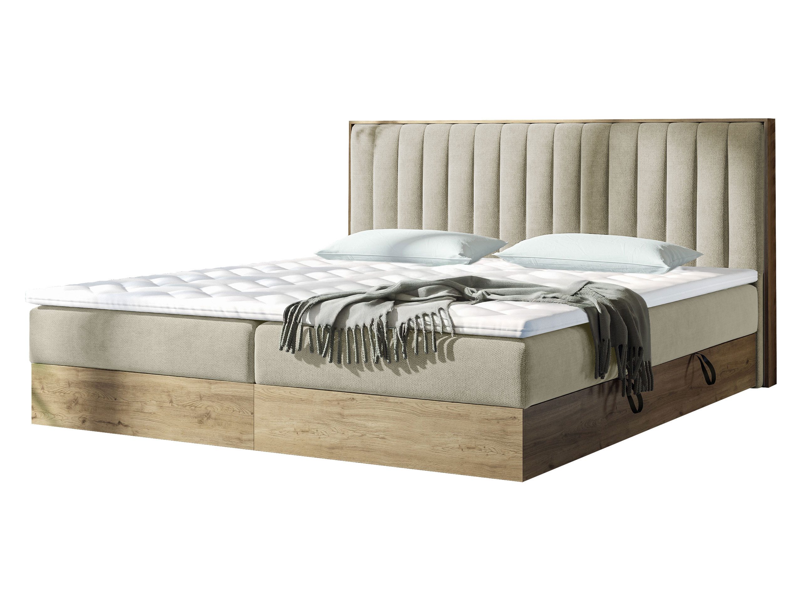 MIRJAN24 Boxspringbett Harmony (Matratze und Topper), mit zwei Bettkästen