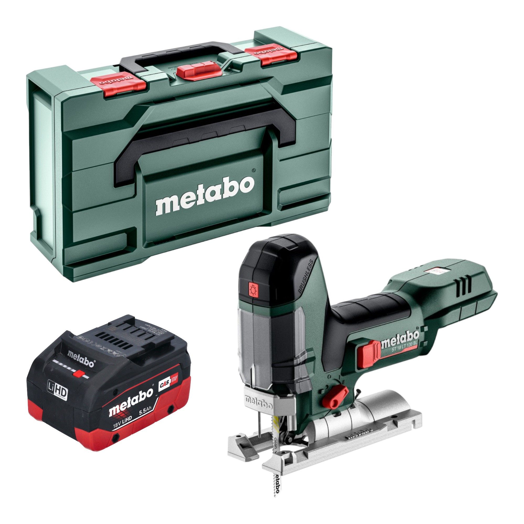 metabo Akku-Stichsäge Metabo ST 18 LT 130 BL Akku Stichsäge 18 V 130 mm Brushless + 1x LiHD