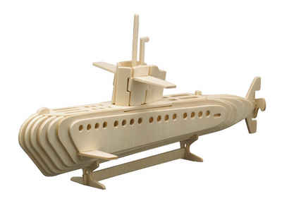 Pebaro 3D-Puzzle Holzbausatz U-Boot, 866/3, 30 Puzzleteile