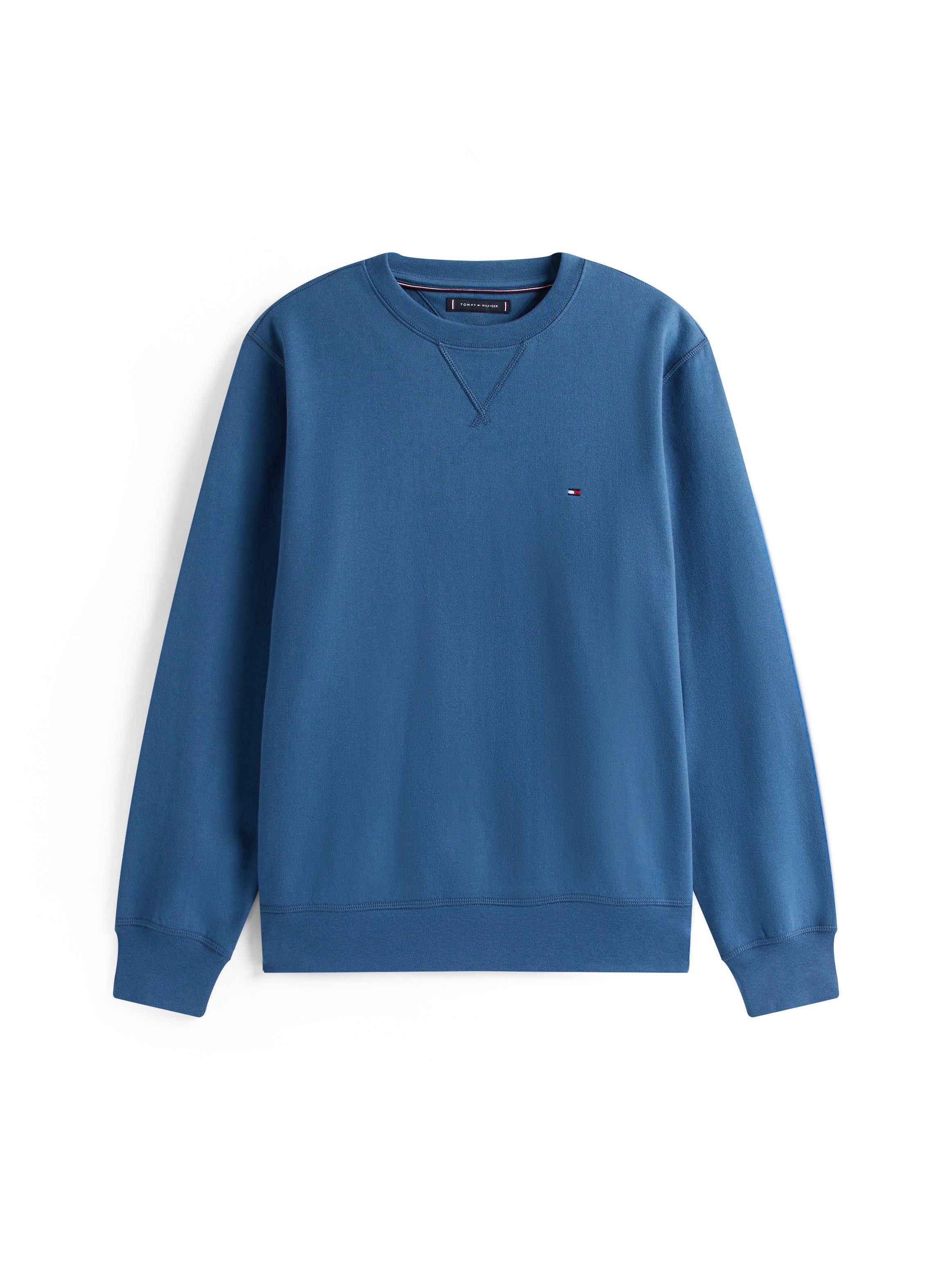 Tommy Hilfiger Sweatshirt ESS SEASONAL FLEECE CREWNECK mit Rundhals und Stickerei unifarben, casual, regular fit, Baumwollmix, Rundhals – Bild 4 von 5