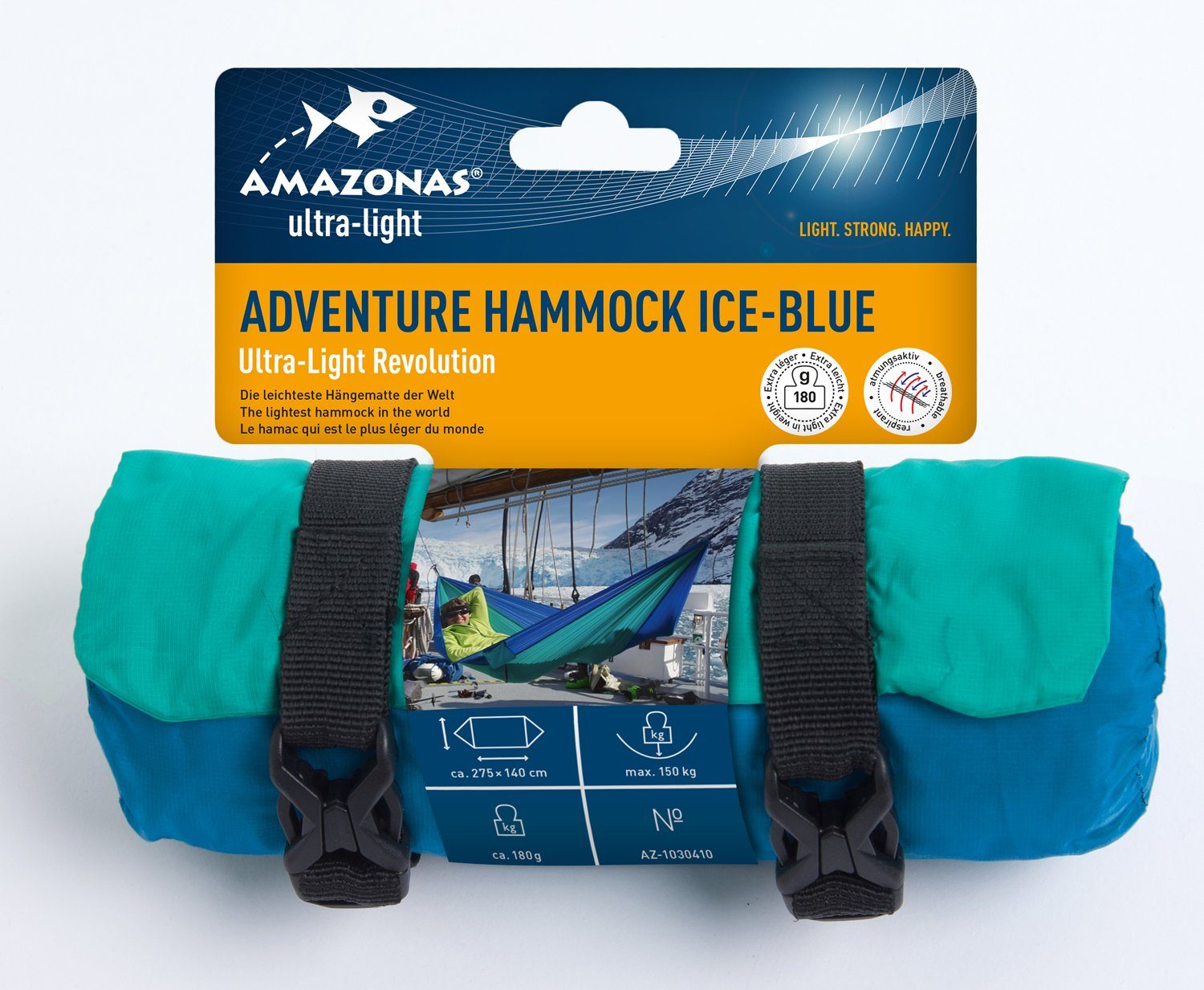 Amazonas Hängematte Adventure cm Hammock x 275 KingSize ice-blue 140