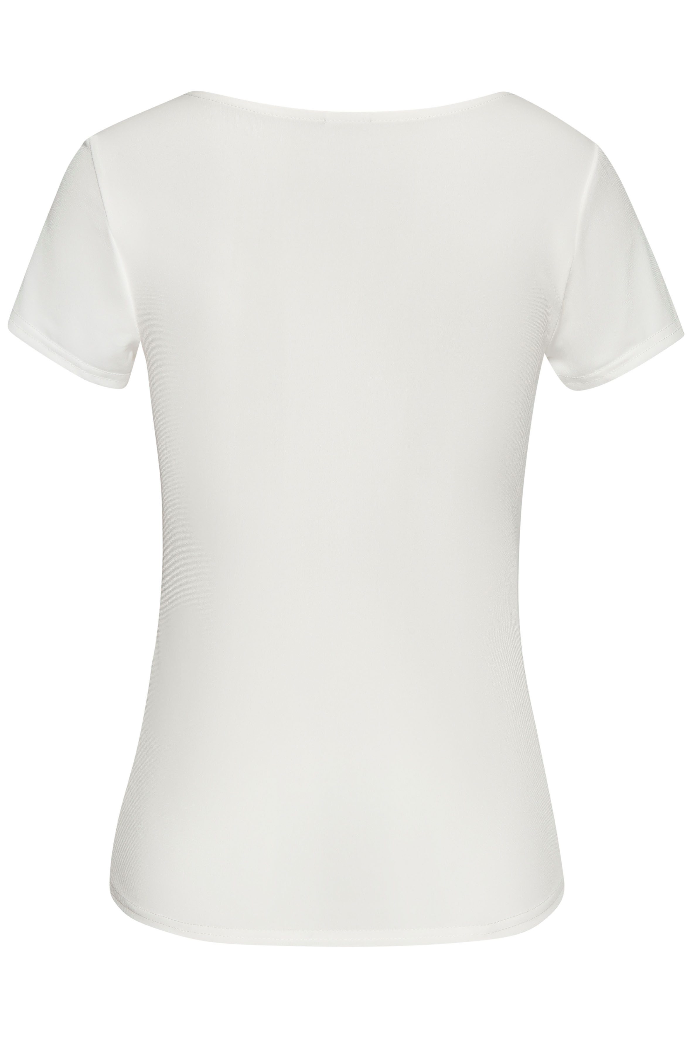 LASCANA T-Shirt aus bügelfreiem Material, elegantes Kurzarmshirt, doppellagig