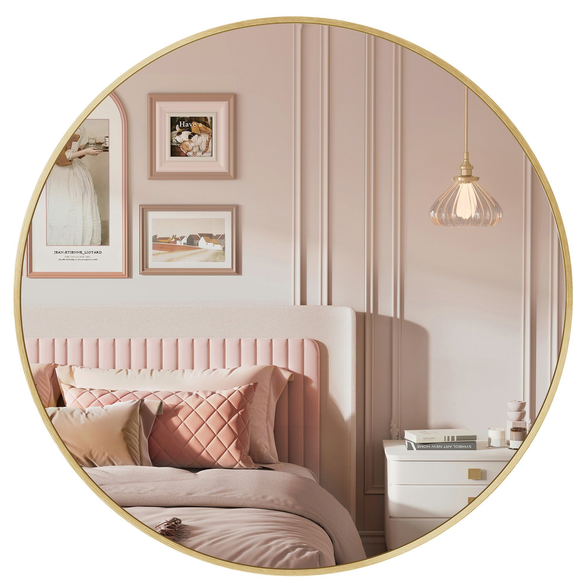 SONGMICS Wandspiegel, Spiegel rund, Badezimmerspiegel, 40/50/61/76 cm, Meta günstig online kaufen