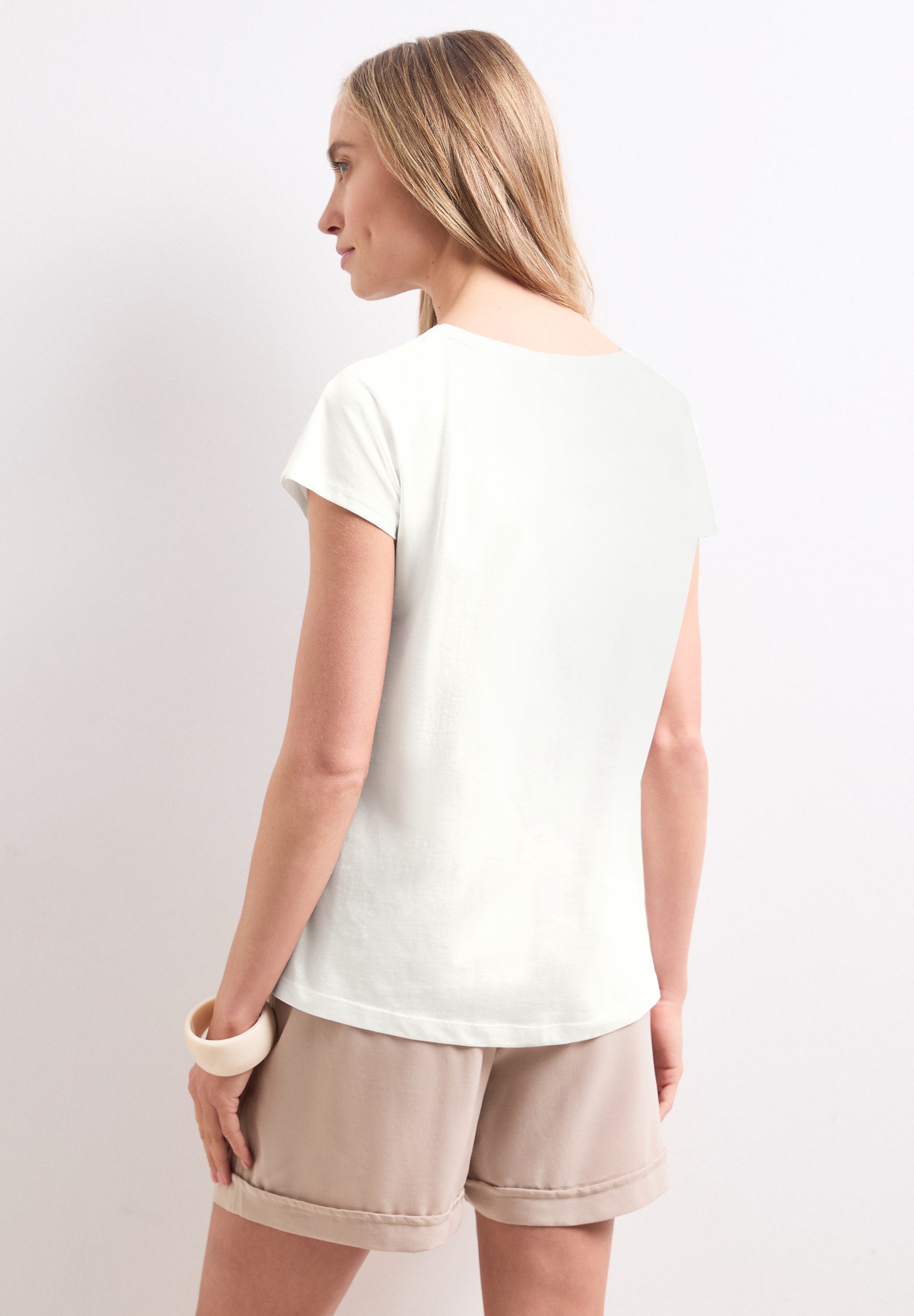 STREET ONE Shirttop Sommertop mit Wording