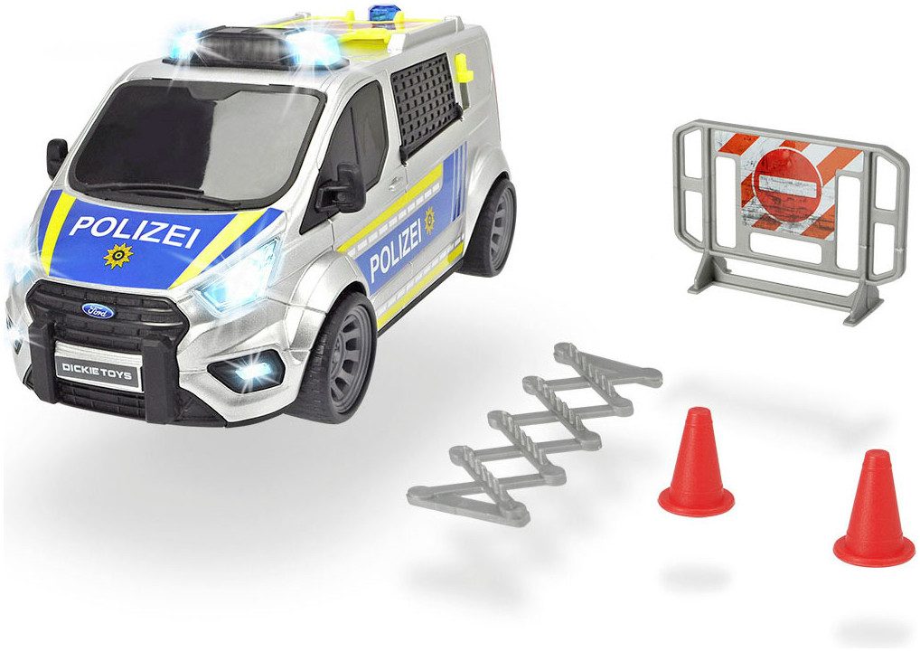 Dickie Toys Spielzeug-Transporter Ford Transit Police, mit Licht und Sound