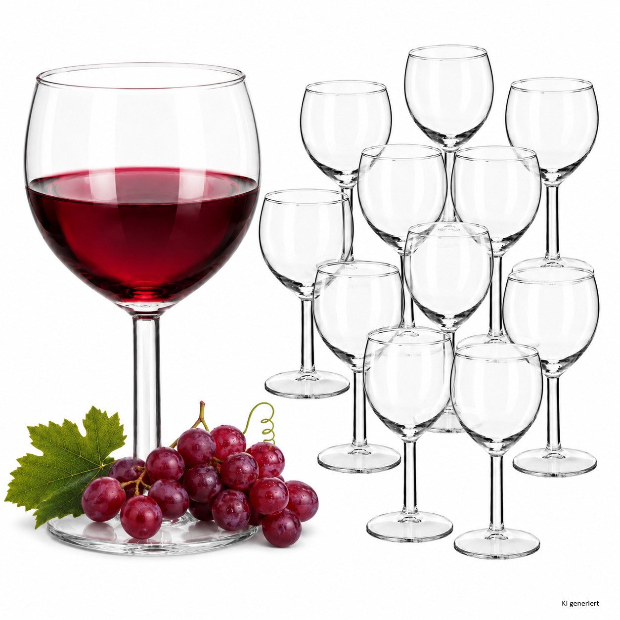 MamboCat Weinglas 12x Ballon Weingläser 250ml Wasserglas Rotweinkelch Weißwein Gastro, Glas