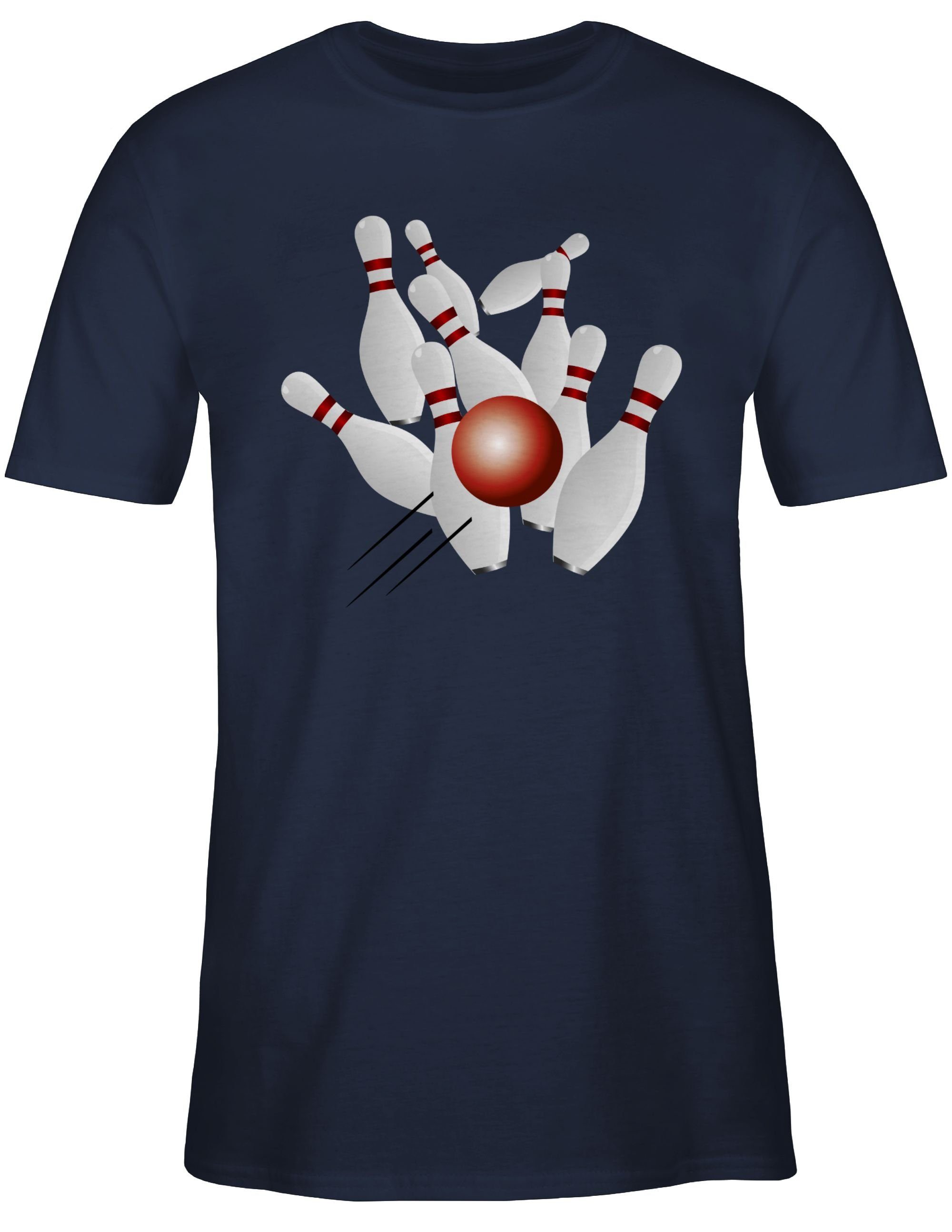 Shirtracer T-Shirt Kegeln alle 9 Kegeln Kugel Bowling & Kegeln günstig online kaufen