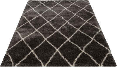 Hochflor-Teppich Floki 80075, merinos, rechteckig, Höhe: 70 mm, besonders weich durch Microfaser, Wohnzimmer