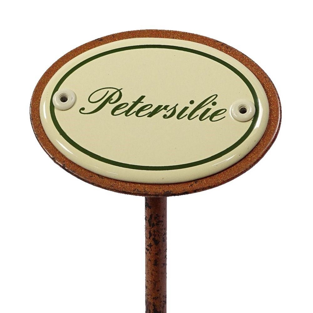 Linoows Gartenstecker Kräuterschild Petersilie, Garten Kräuterstecker günstig online kaufen
