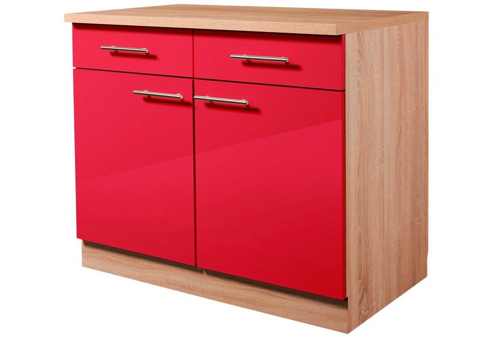 {Küchen unterschrank schwarz
57} Wiho Küchen Küchenunterschrank »Montana Glanz«, Breite 100 cm ... | {Küchen unterschrank schwarz
57}