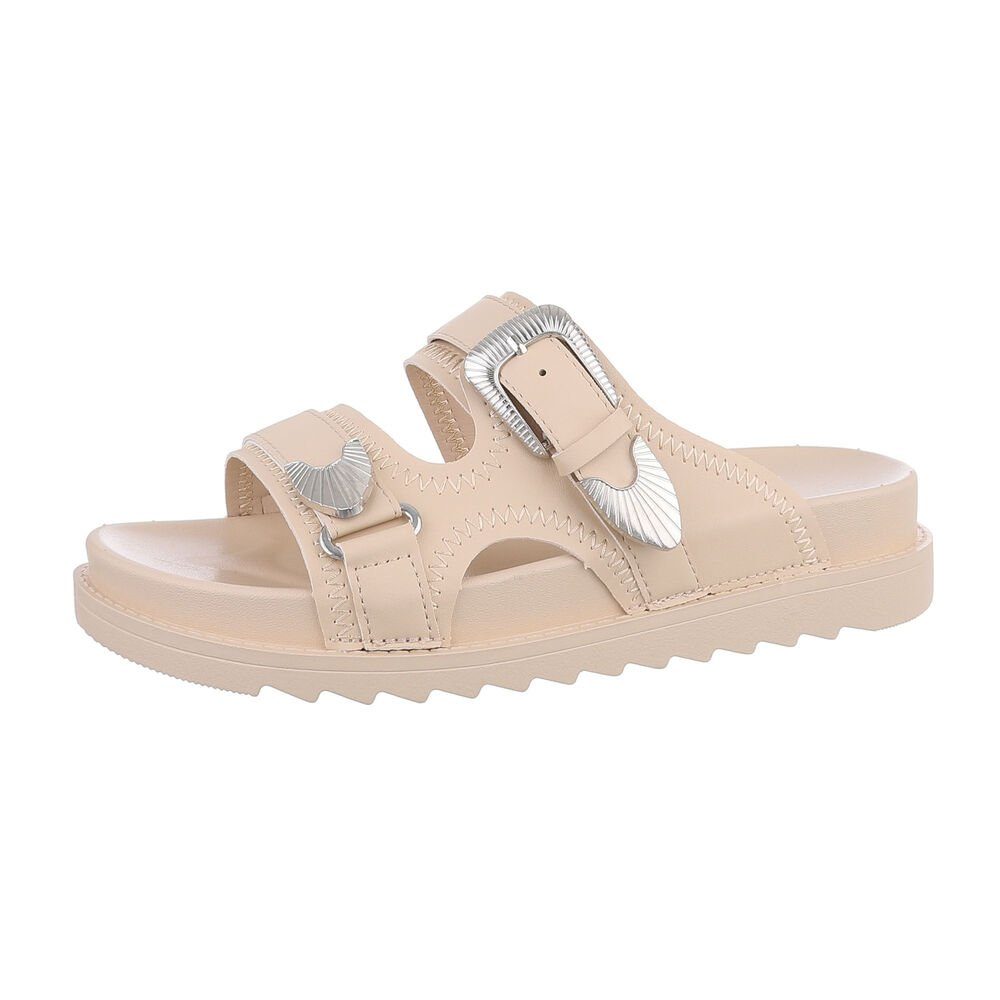 Ital-Design Damen Mules Freizeit Plateausandaletten (85698196) Flach Pantol günstig online kaufen