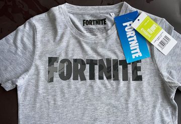 Fortnite Print-Shirt Fortnite T-Shirt grau meliert Kinder Jugendliche + Erwachsene Gr. 140 152 164 XS S M