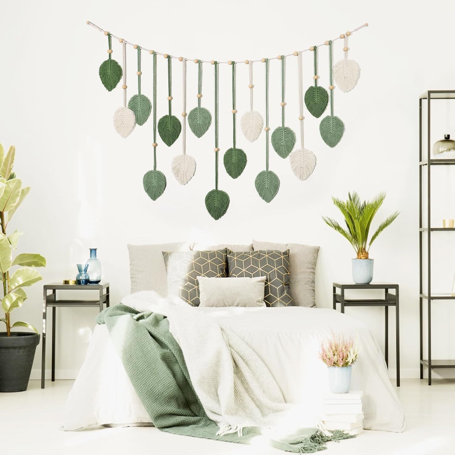 POPOLIC Wanddekoobjekt Makramee Wandbehang Wandteppich Groß Boho Deko Makra günstig online kaufen