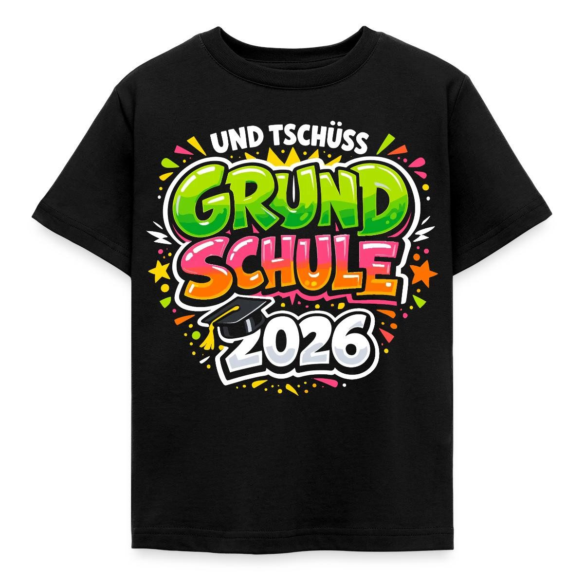 T-Shirt Und Tschüss Grundschule 2026 Bunt Und Laut Kinder T-Shirt