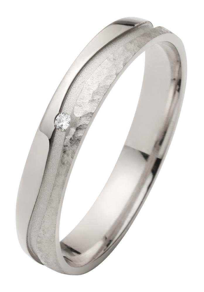 Firetti Trauring Schmuck Geschenk Gold 750 Hochzeit Ehering "LIEBE", Made in Germany, wahlweise mit oder ohne Brillant