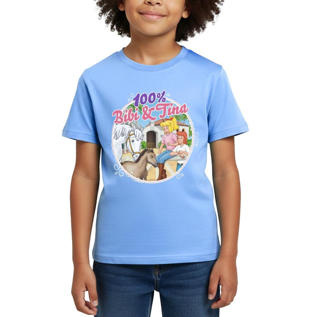 T-Shirt Bibi und Tina 100. Folge Kinder T-Shirt