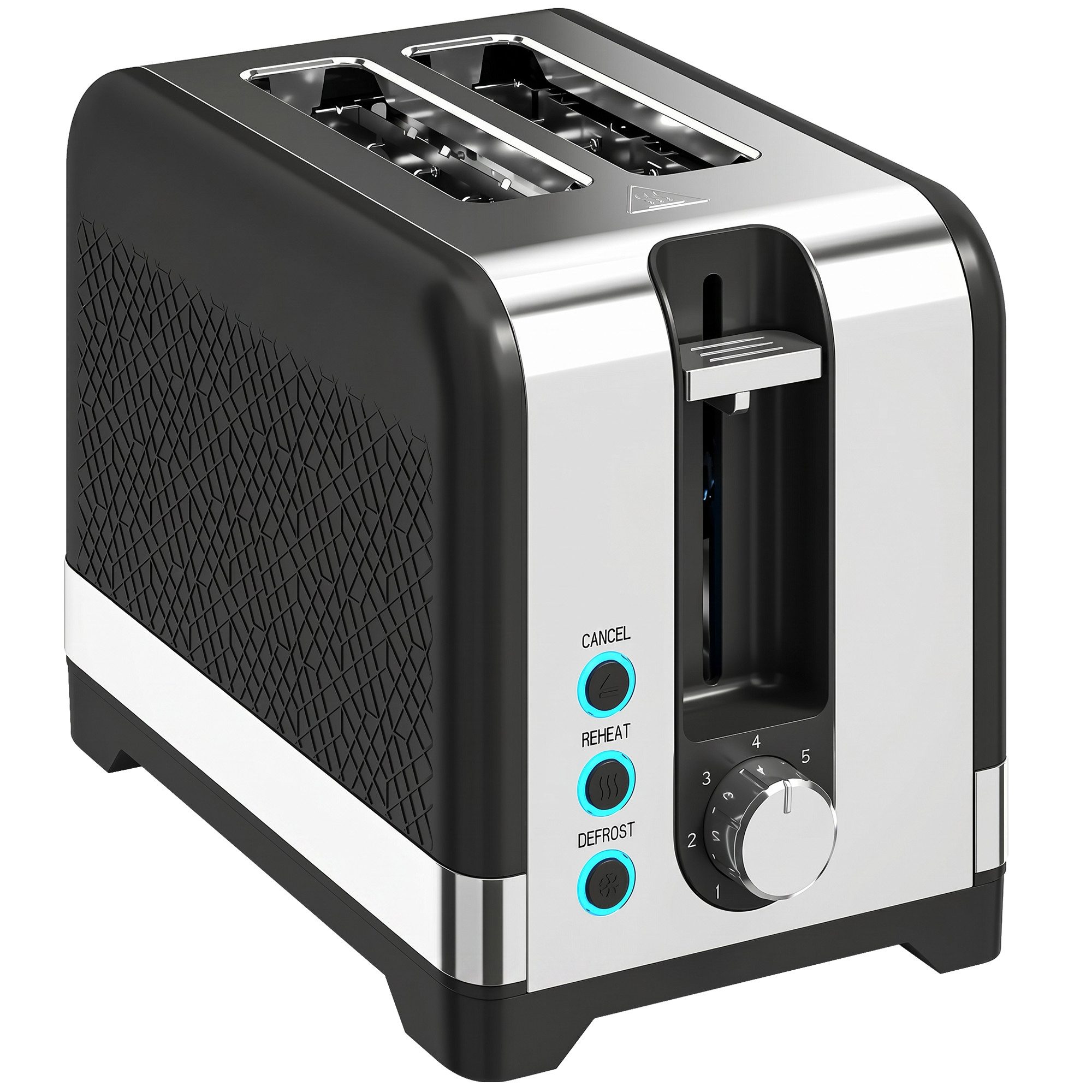 Novzep Toaster 2-Scheiben-Toaster mit 7 Bräunungsstufen, Aufwärm-/Auftaufunktionen, Abbruchfunktionen, Wärmerost, 930 W