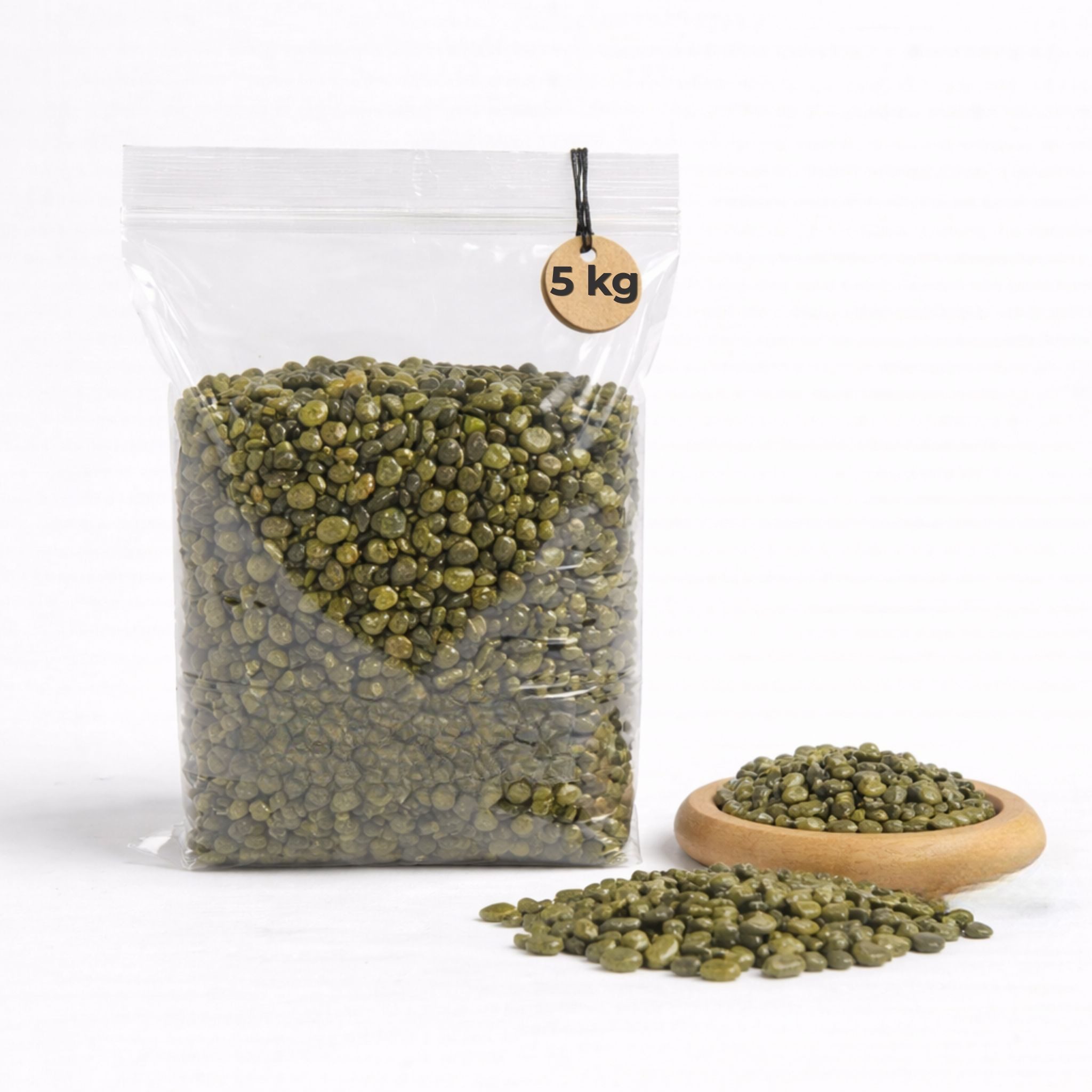 matches21 HOME & HOBBY Deko-Granulate Bunte Deko-Steine 5 KG Glas-Vasen Streudeko Ø 5-8 mm moosgrün, (1 St), Staubfreies Deko-Granulat als farbige Tischdeko Hochzeitsdeko