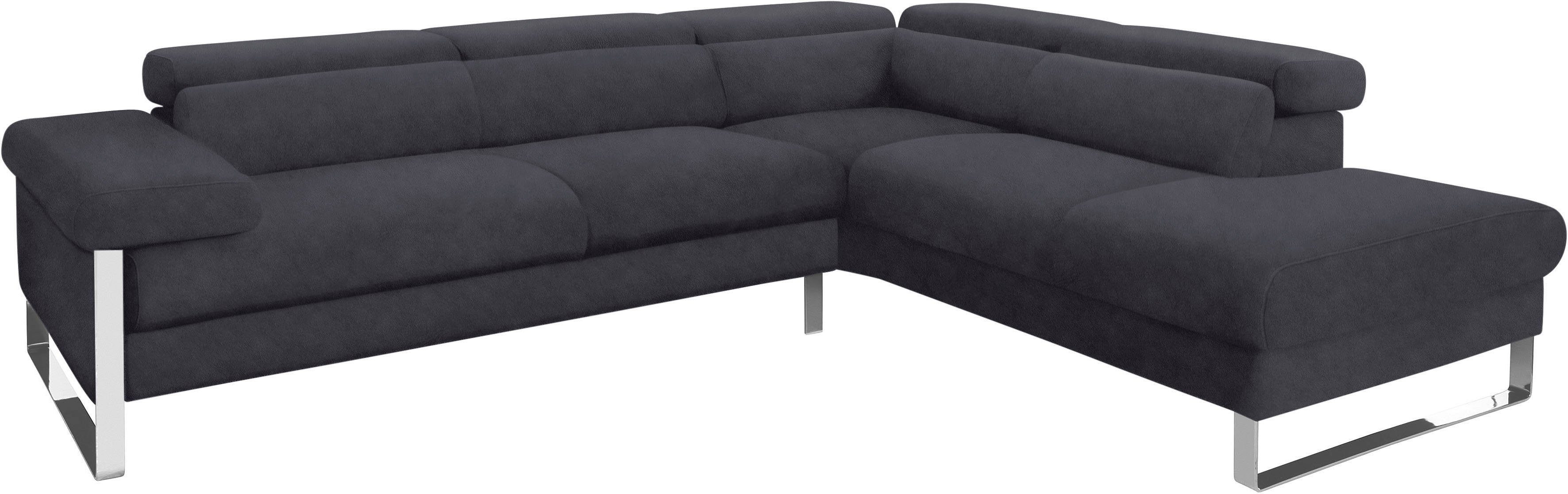 W.SCHILLIG Ecksofa finn, German Design Award 2016, Fußgestell Chrom glänzend, Breite 281 cm