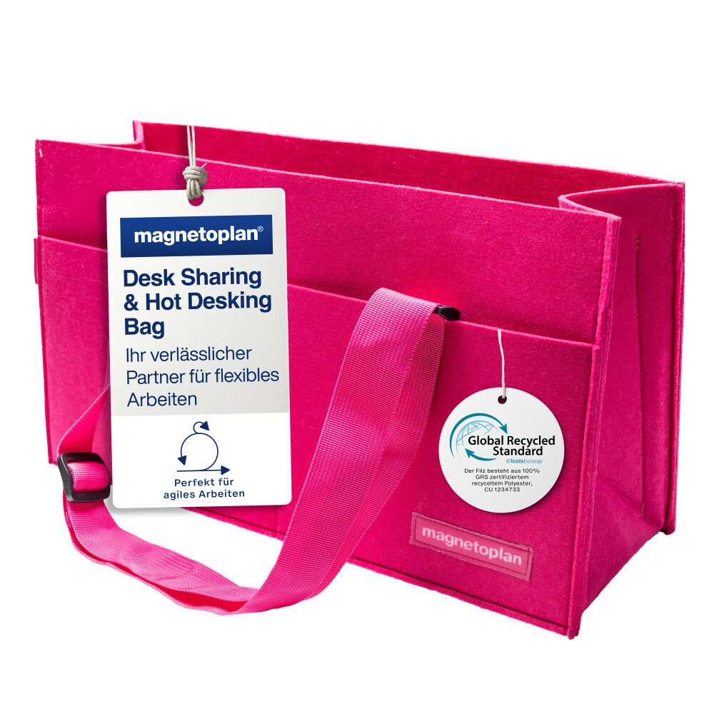 magnetoplan® Anzeigetafel Magnetoplan Desk Sharing & Hot Desking Bag ecoAware, 450 x 250 x 150 m (1-St)