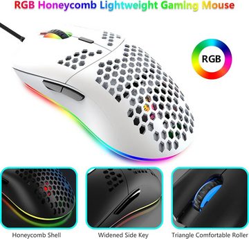 ZIYOU LANG RGB-LED-Hintergrundbeleuchtung Tastatur- und Maus-Set, ProfessionelleMechanik,individuelle Mausbeleuchtung Komfort Funktionen