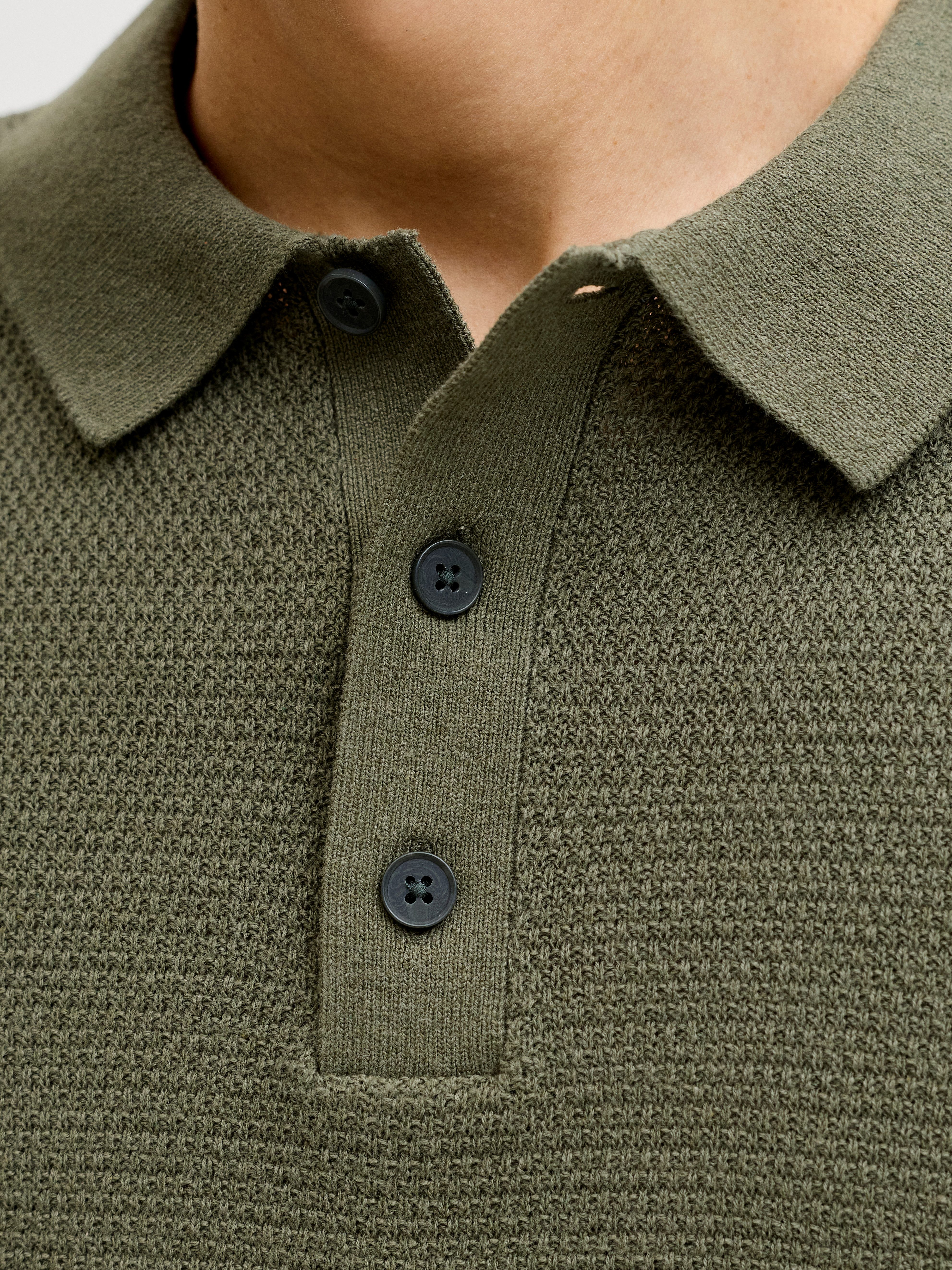 Jack & Jones Kurzarmpullover JJEGEORGE KNIT POLO SS SN mit Polo Kragen günstig online kaufen
