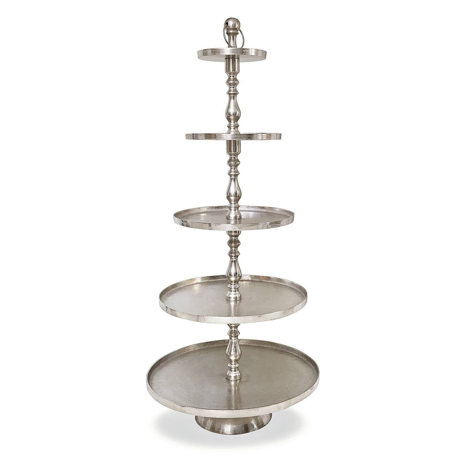 Mirabeau Etagere Etagere Magonie antiksilber, Aluminiumguss