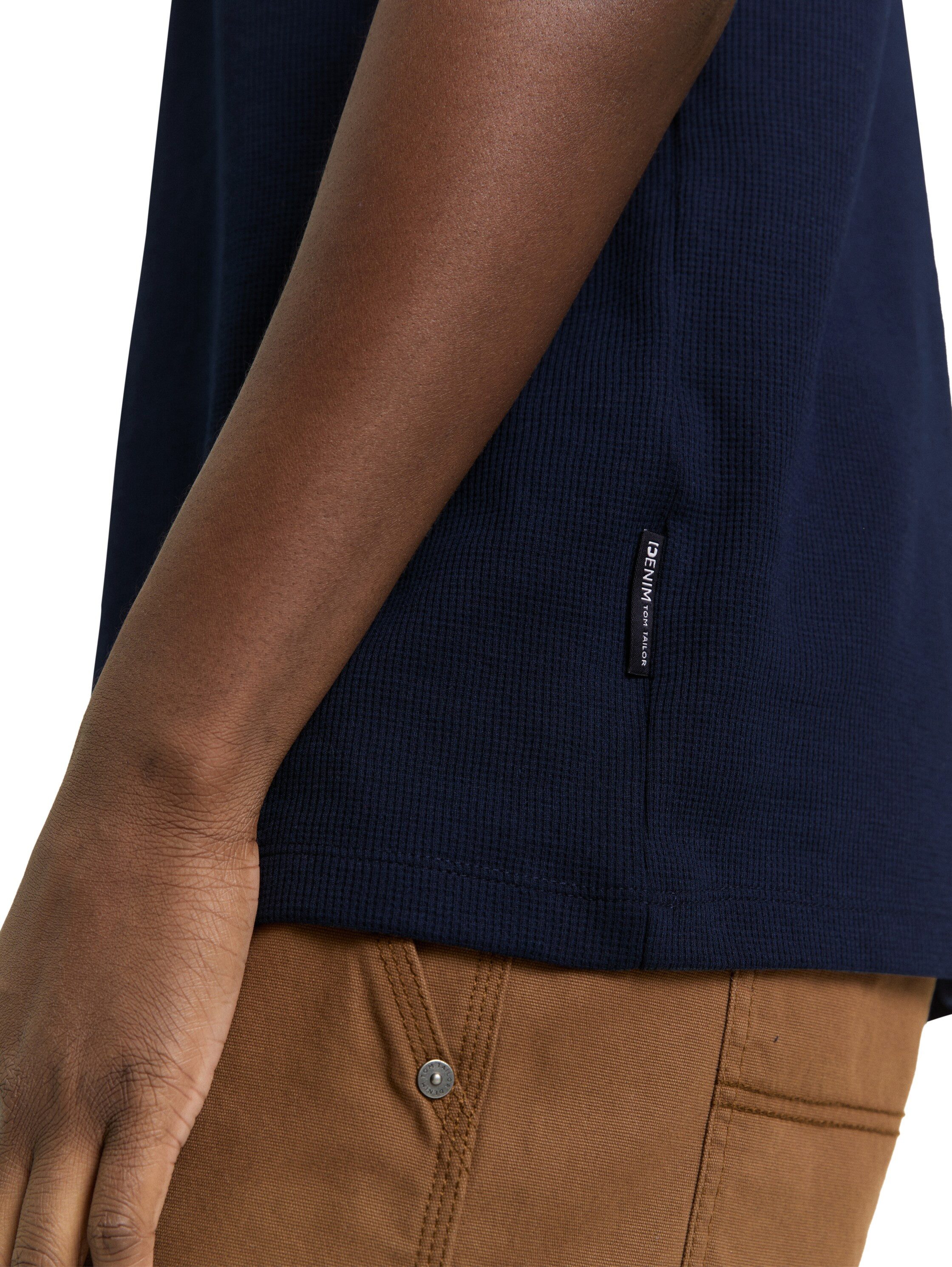 TOM TAILOR Denim T-Shirt in Piqué-Qualität