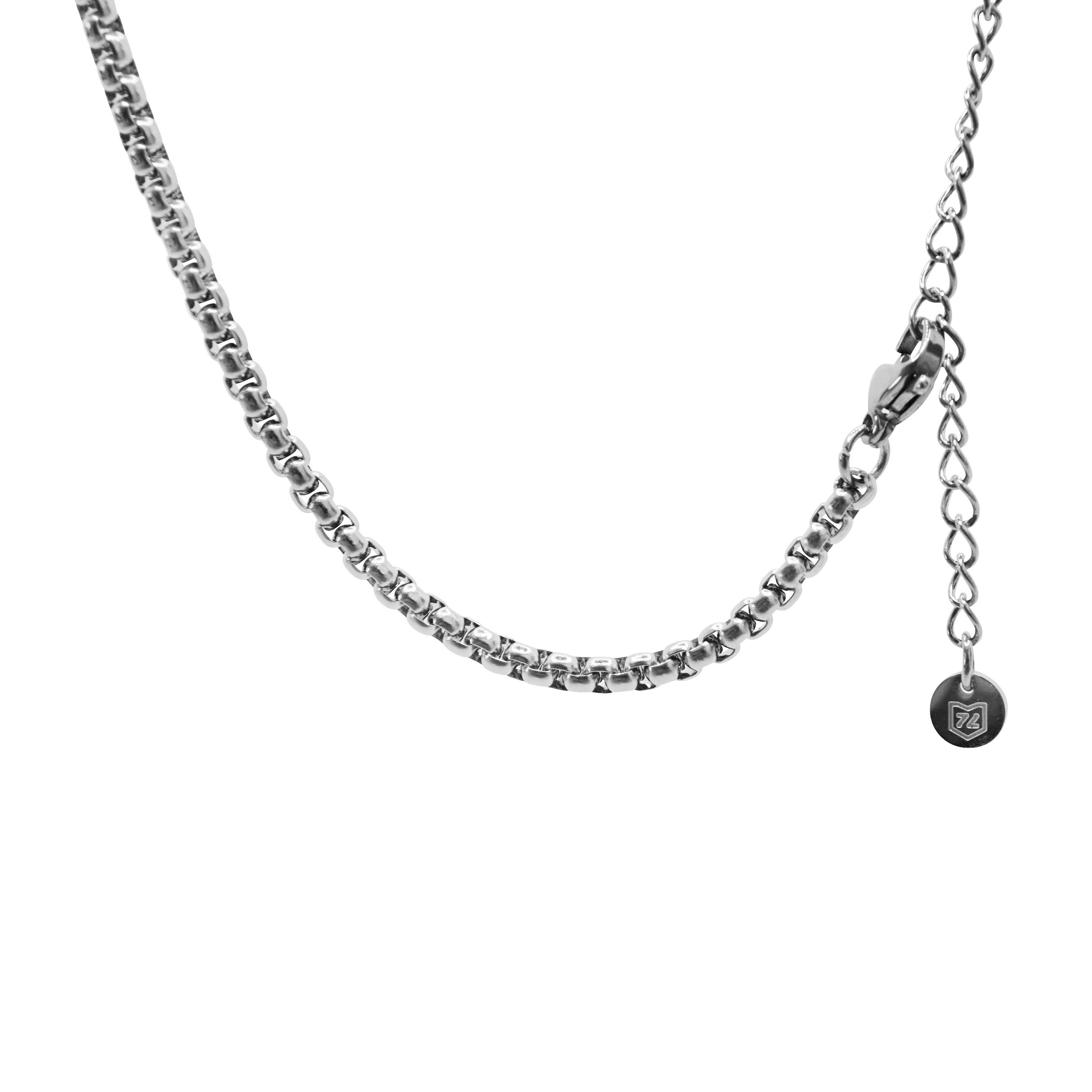 Sprezzi Fashion Edelstahlkette Herren Edelstahl Anhänger Halskette Silber mit modern für