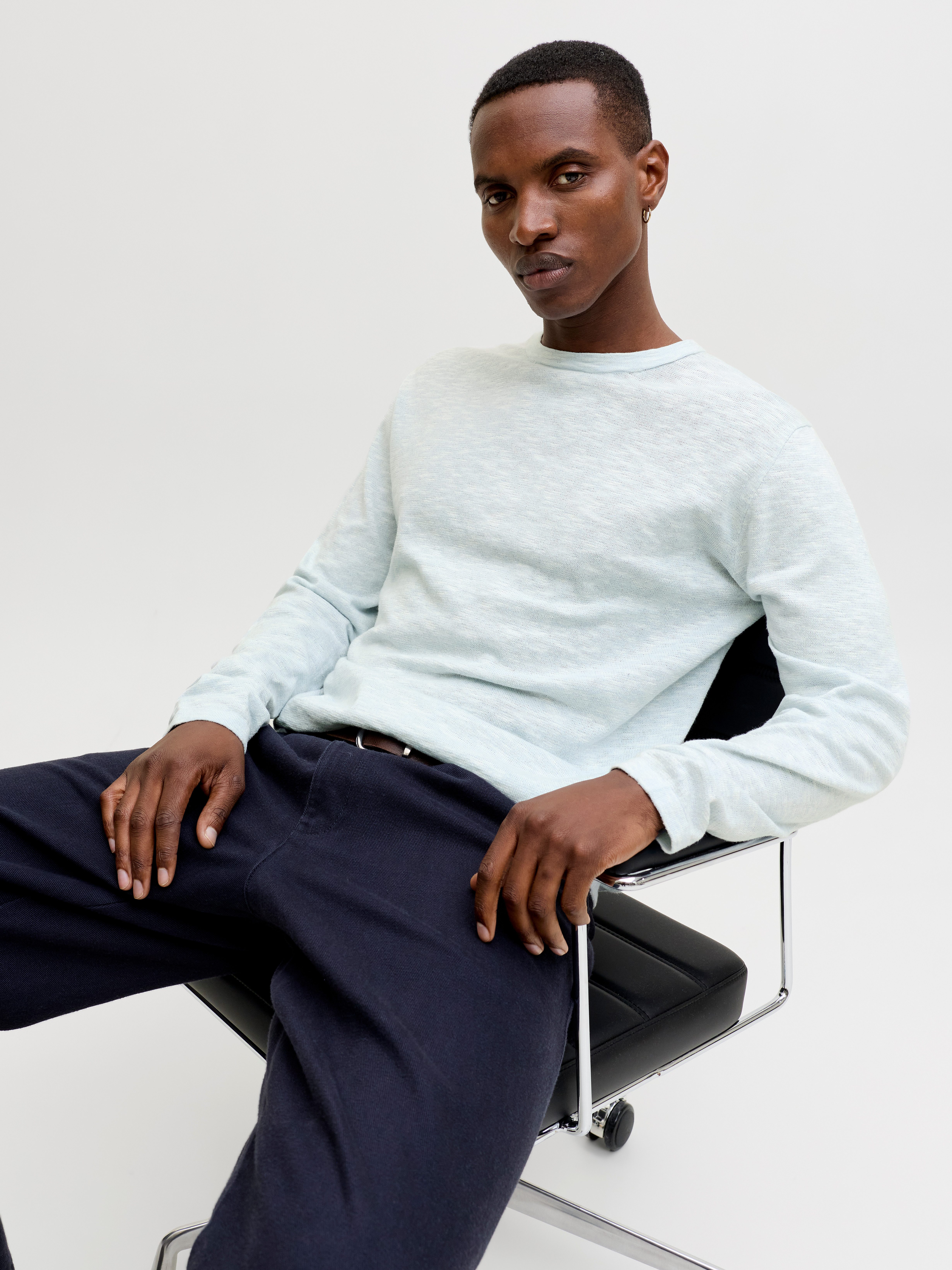 Jack & Jones Rundhalspullover JJESUMMER KNIT CREW NECK SN mit Rundhalsausschnitt