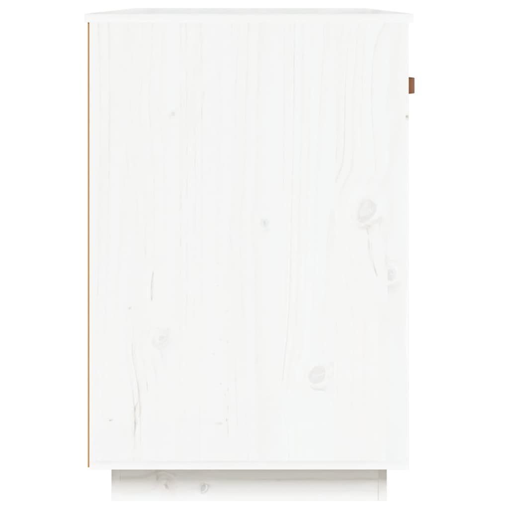 furnicato Schreibtisch Weiß 95x50x75cm Massivholz Kiefer