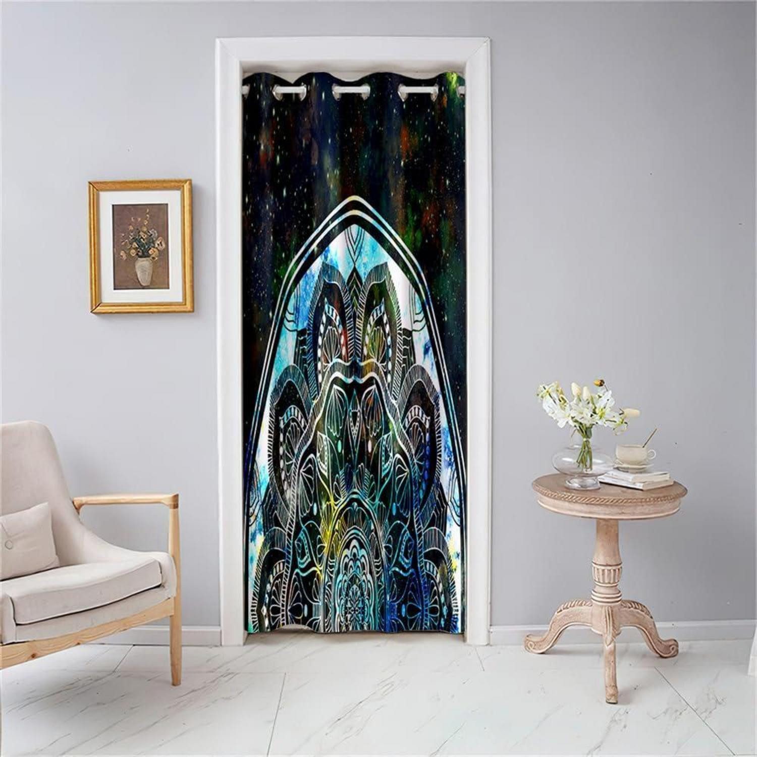 LuxusKollektion Türvorhang Türvorhang Blickdicht 168x229cm Schwarz (1 St)