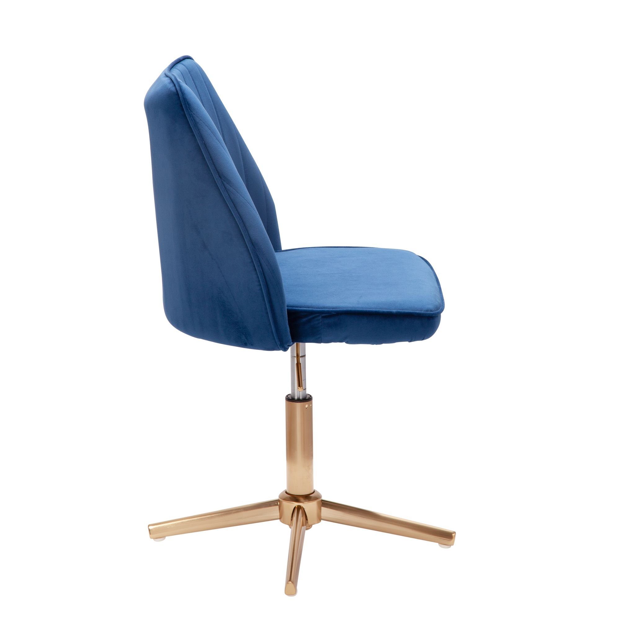 120 Design Blau, Wohnling WL6.304 Schalenstuhl mit kg Drehbar Schreibtischstuhl Drehbar (Samt Drehstuhl Lehne), Höhenverstellbar,