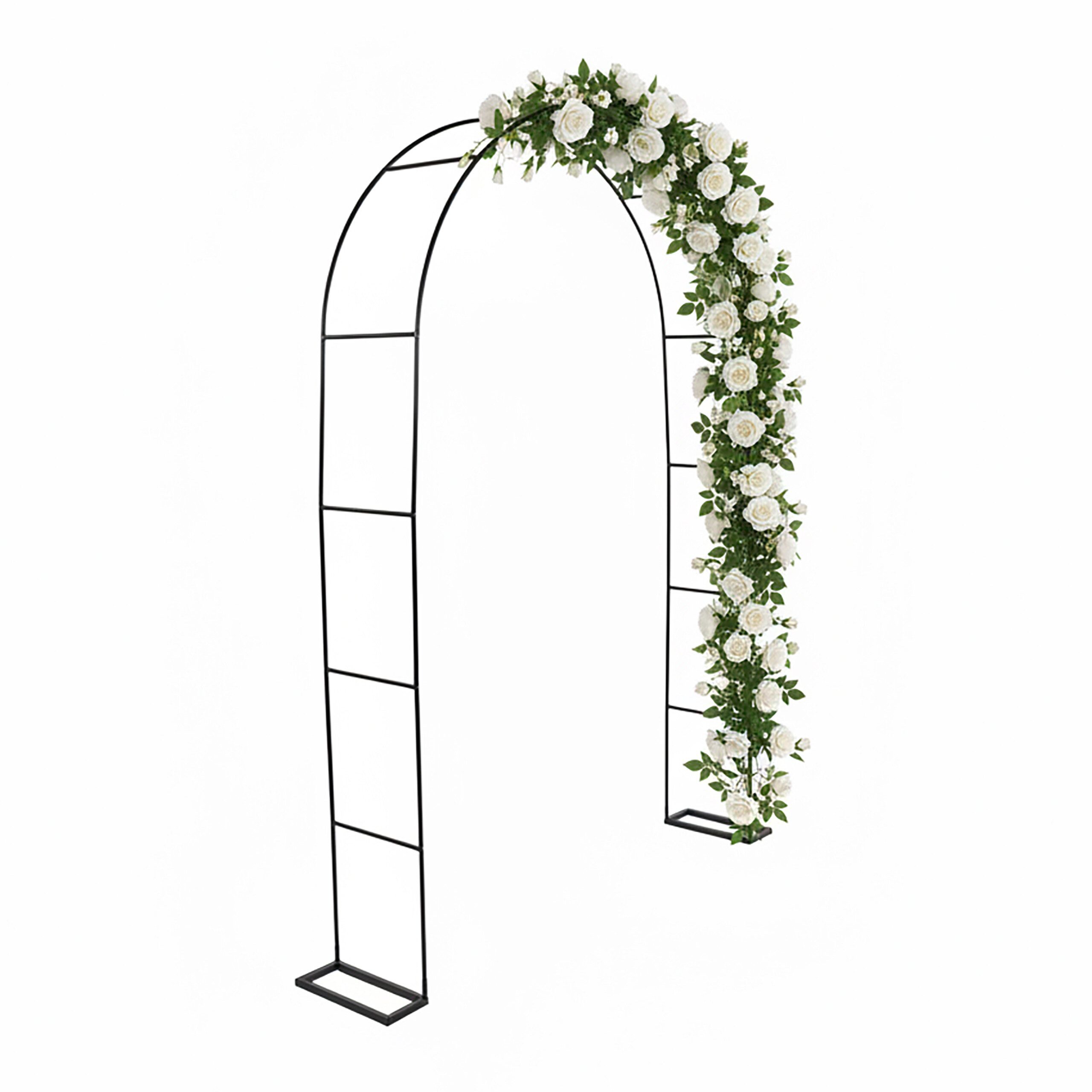 relaxdays Rosenbogen XXL aus Metall mit Ständ