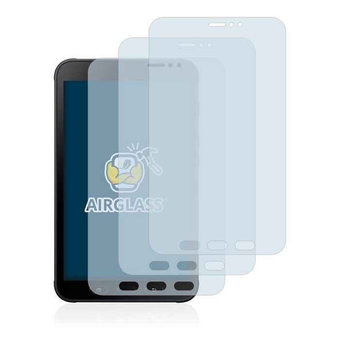 BROTECT flexible Panzerglasfolie für Samsung Galaxy Tab Active 2 Displayschutzglas 3 Stück Schutzglas Glasfolie klar