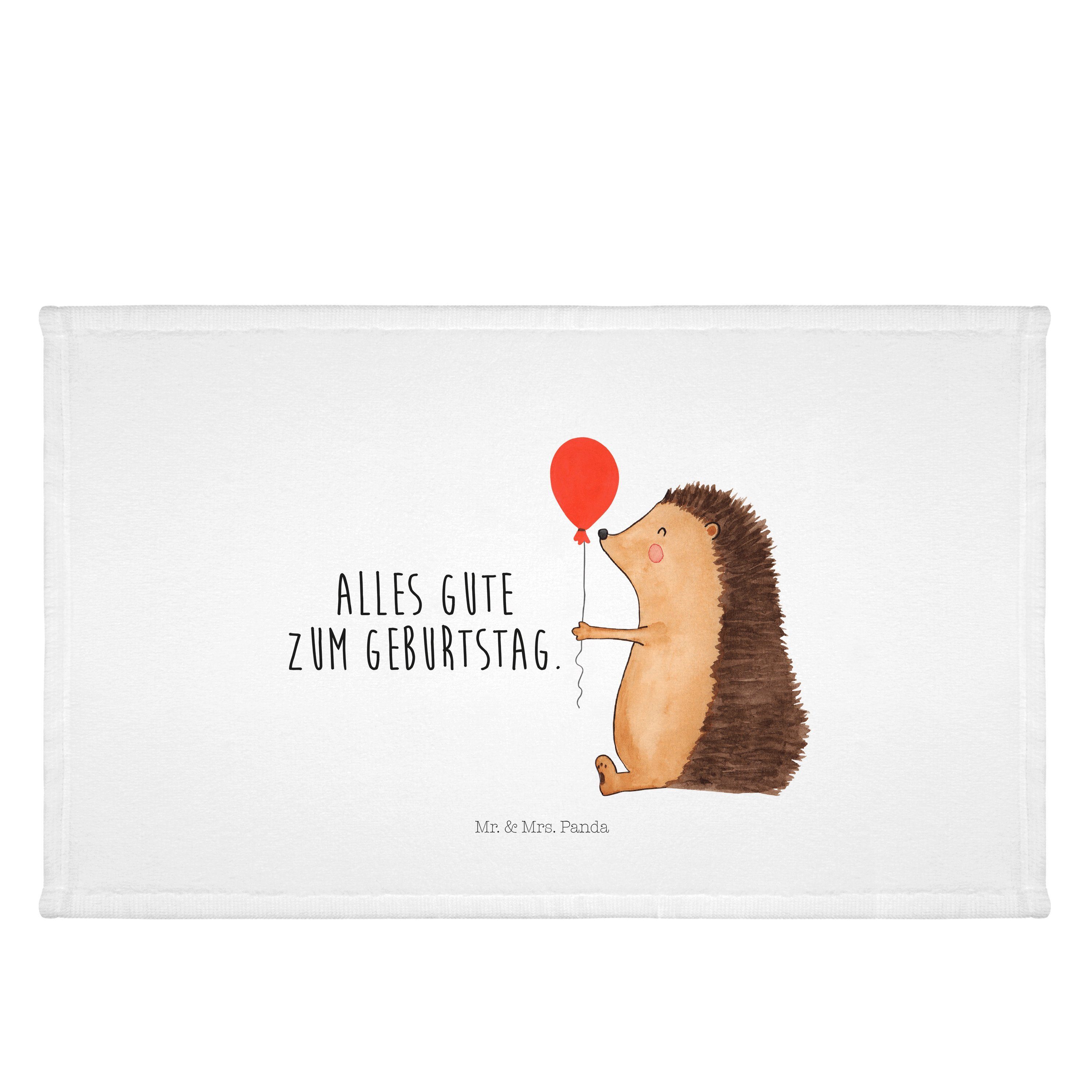 Mr. & Mrs. Panda Handtuch Igel mit Luftballon Weiß Geschenk, Kinder