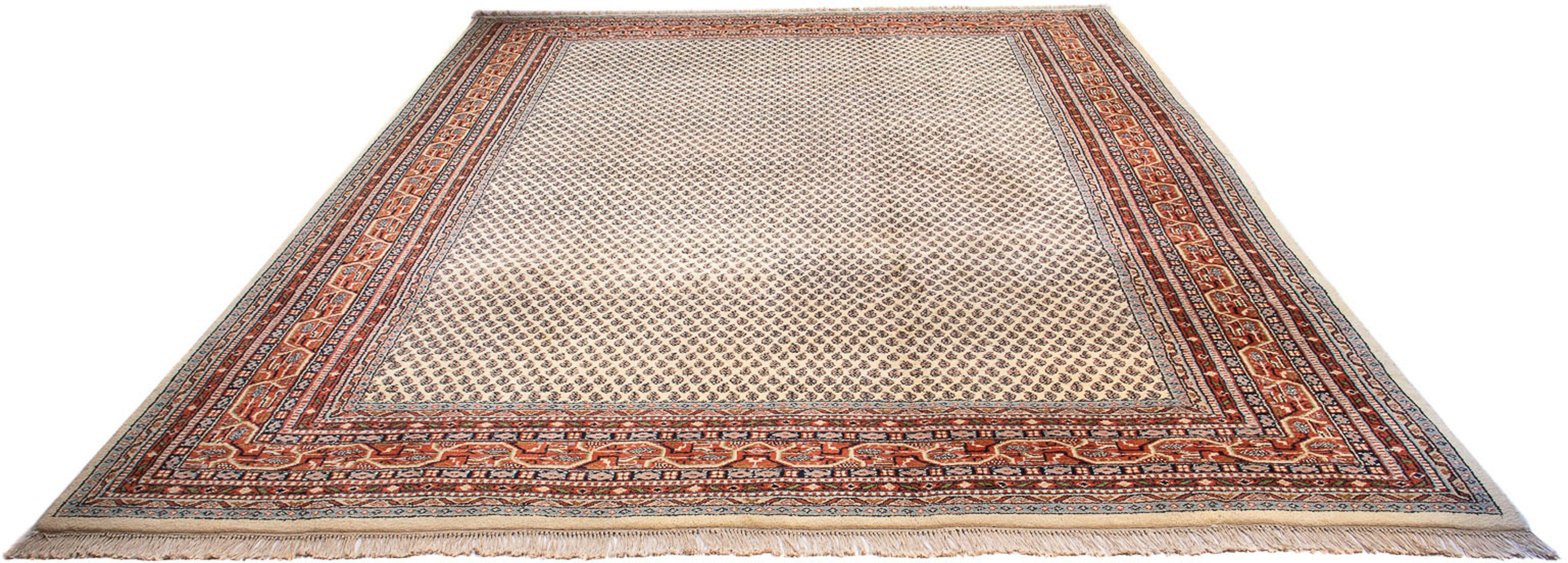 Orientteppich Mir - Indus - 333 x 220 cm - beige, morgenland, rechteckig, Höhe: 12 mm, Wohnzimmer, Handgeknüpft, Einzelstück mit Zertifikat
