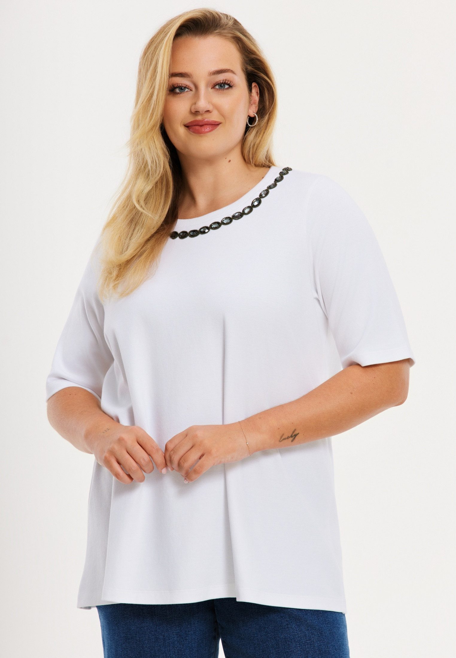 Langarmshirt Damen T-shirt Flare Fit