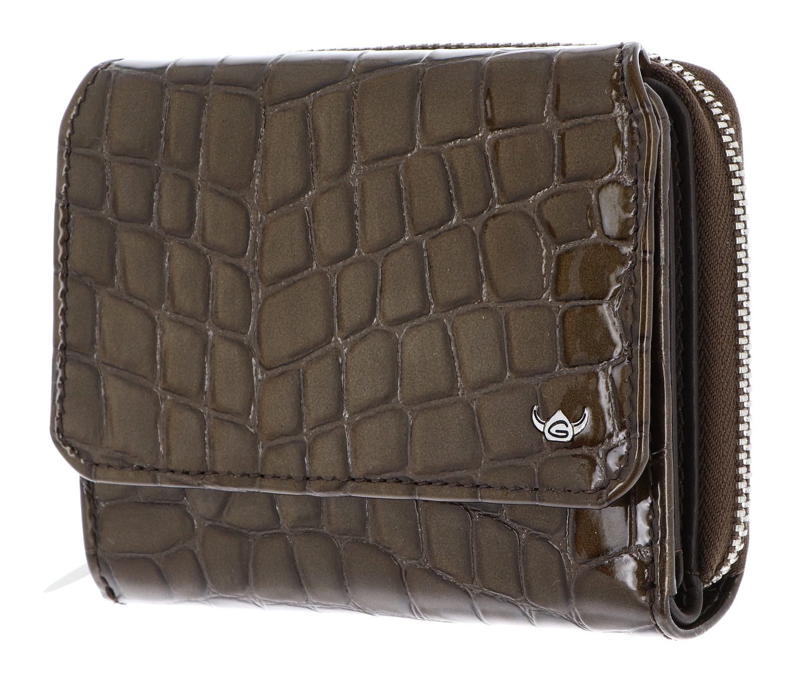 Golden Head Geldbörse Zipped Billfold Coin Wallet, aus echtem Leder mit RFID-Blocker Schutz