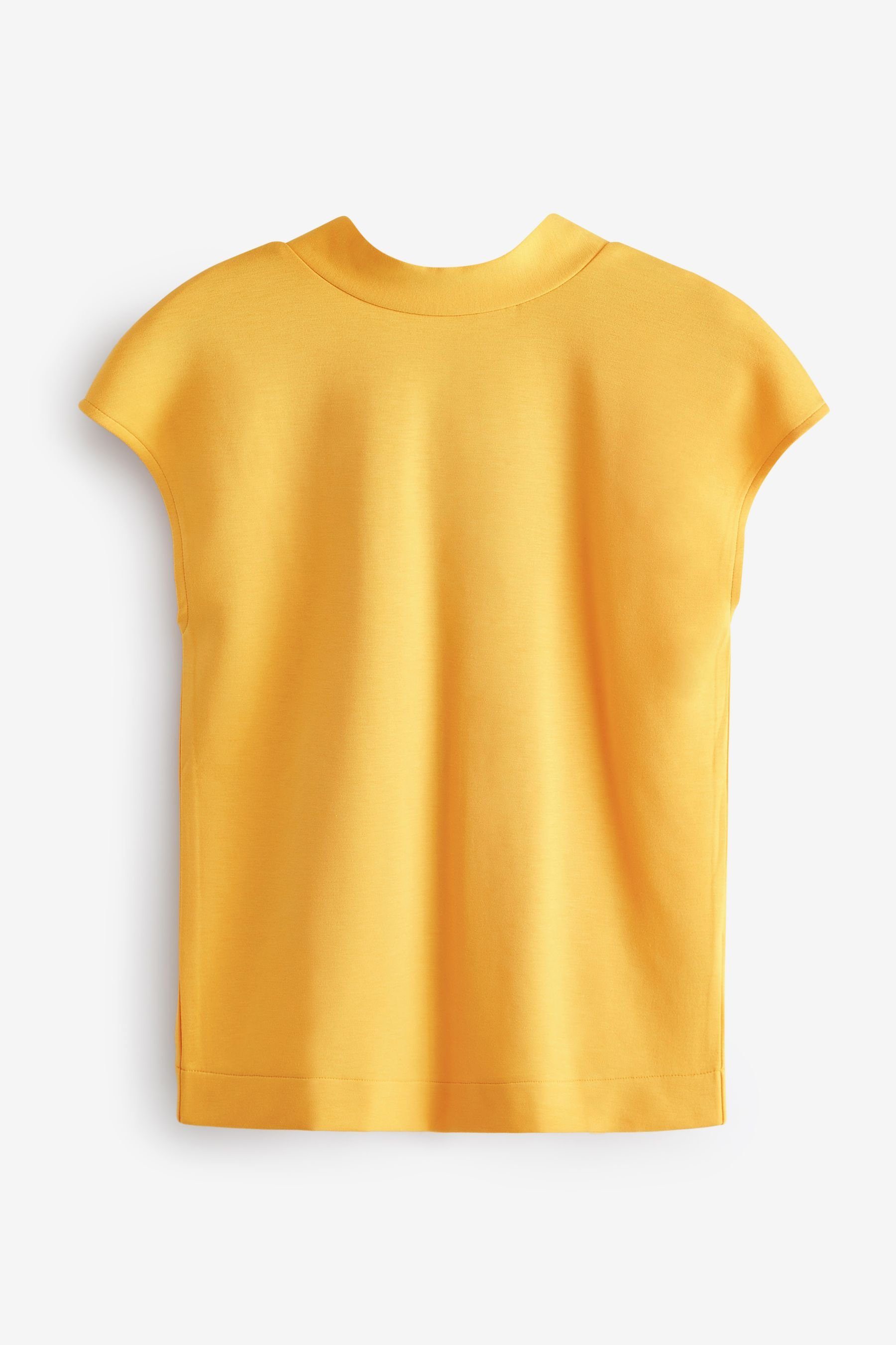 Next T-Shirt T-Shirt mit rückseitigem Bindedetail (1-tlg) Ochre Yellow