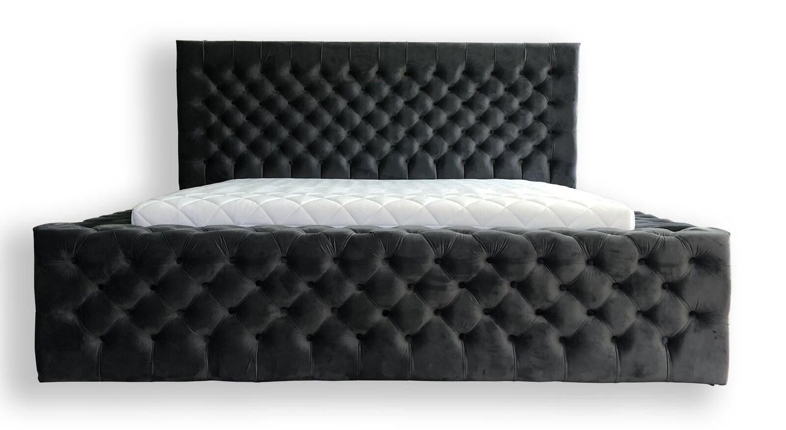 JVmoebel Polsterbett Chesterfield Betten modernes Hotelbett Doppelbett Modernes King Size (Bett), Made in Europa
